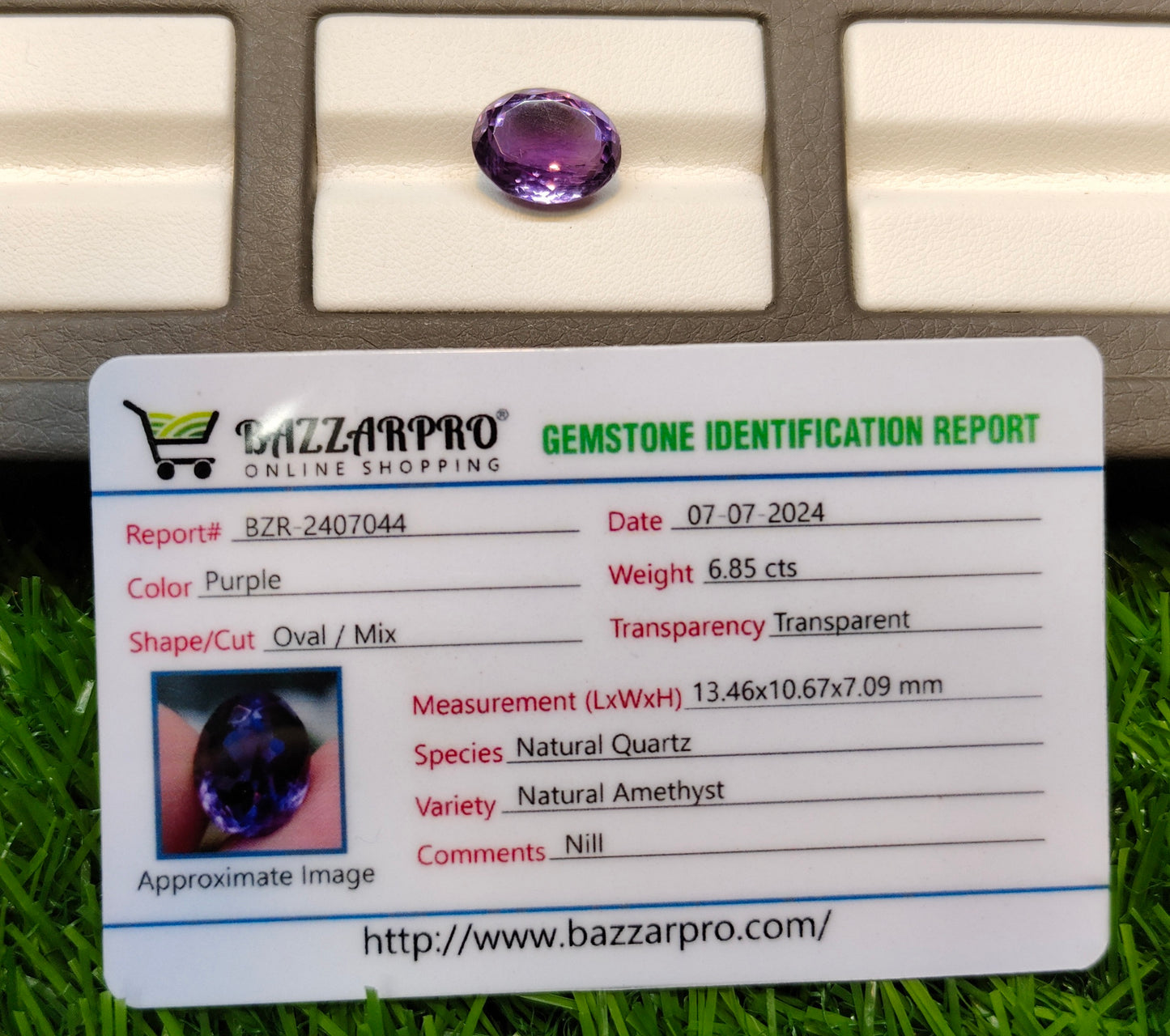 Natural Premium Quality Amethyst With Lab Certificate