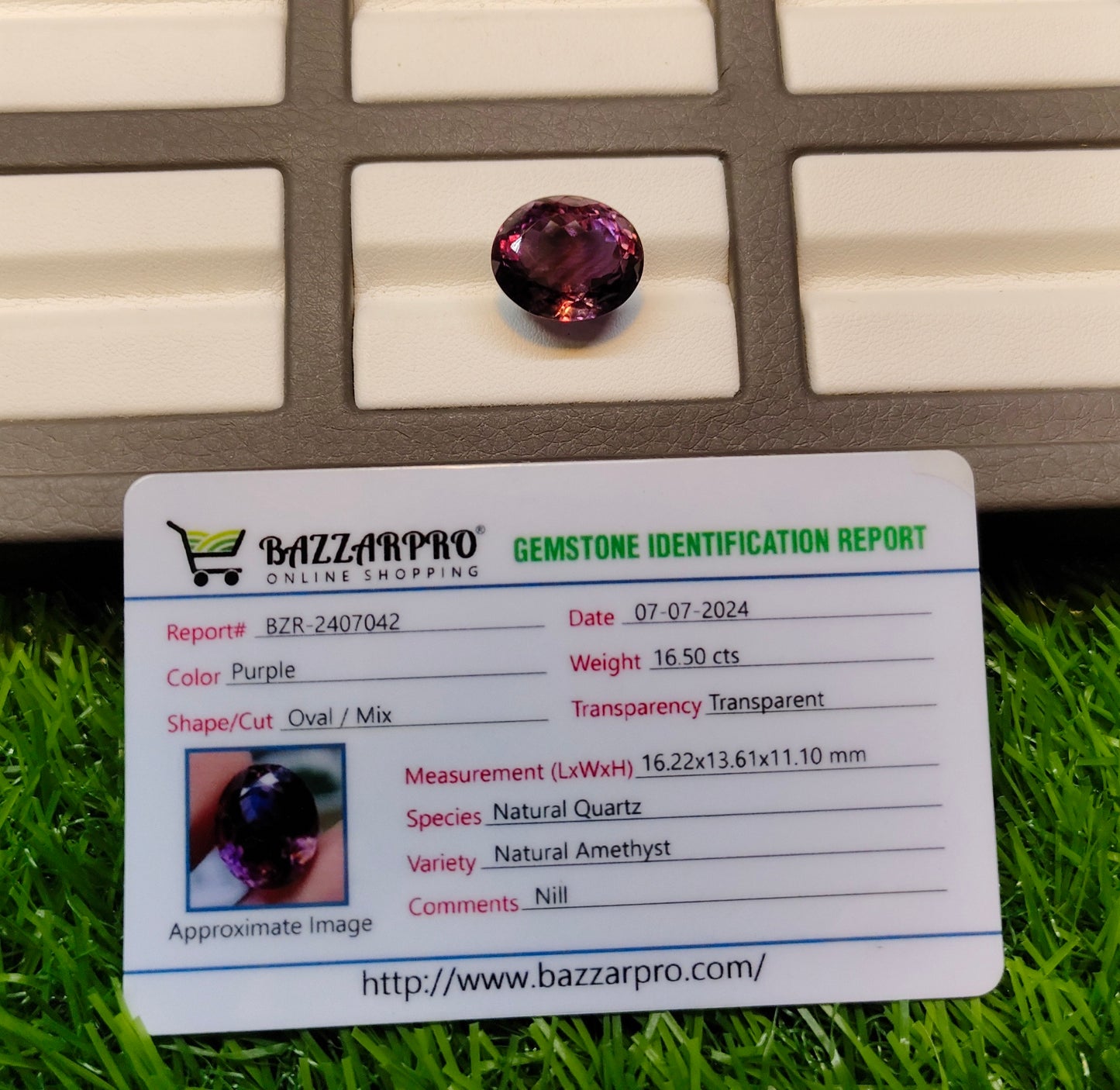 Natural Premium Quality Amethyst With Lab Certificate