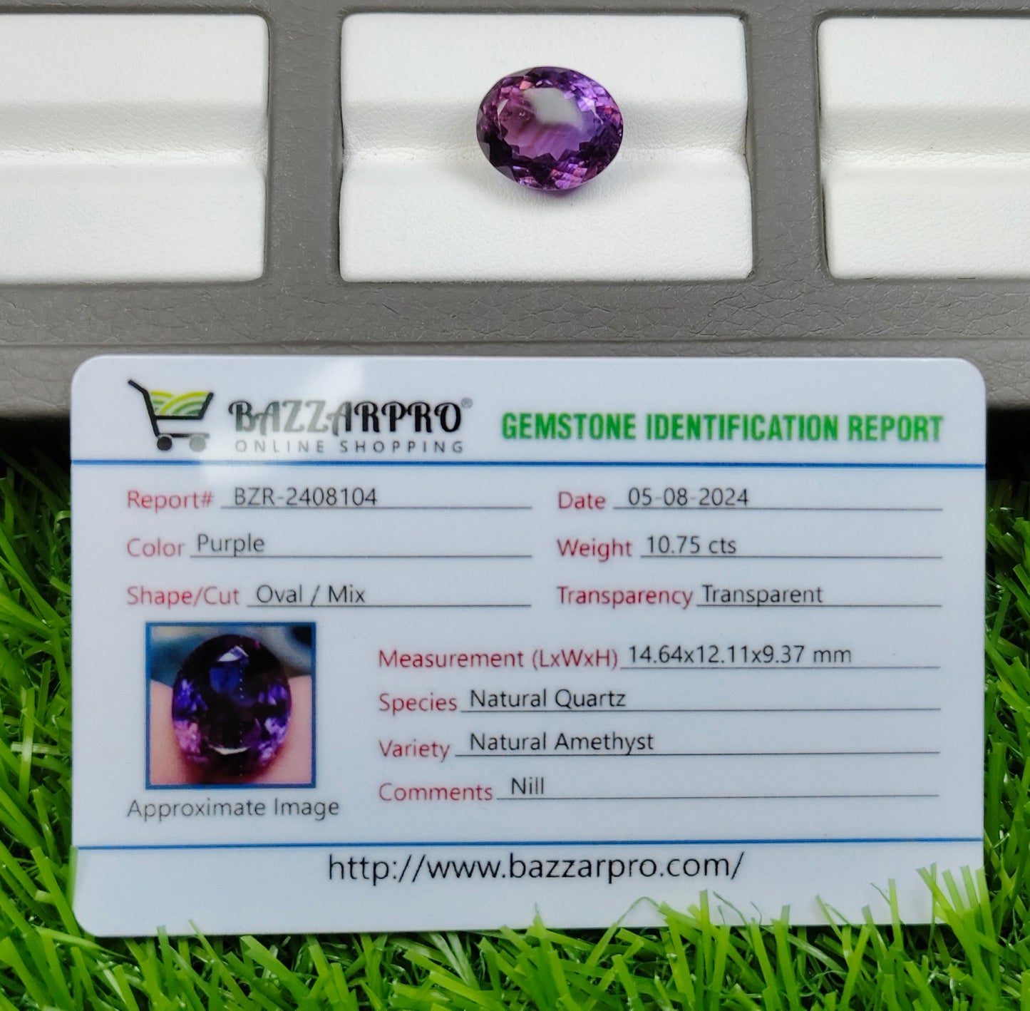 Natural Amethyst With Lab Certificate