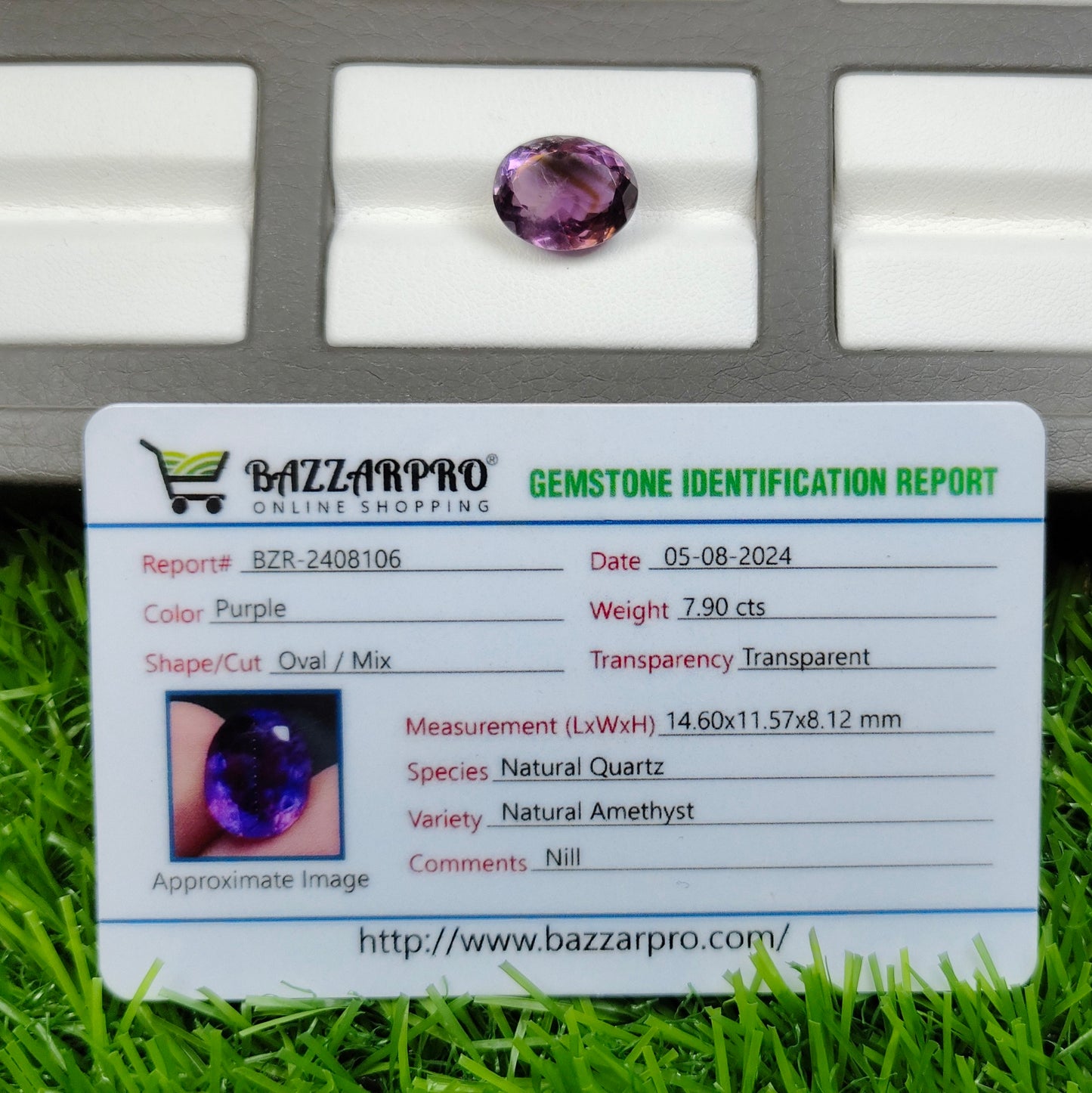 Natural Amethyst With Lab Certificate