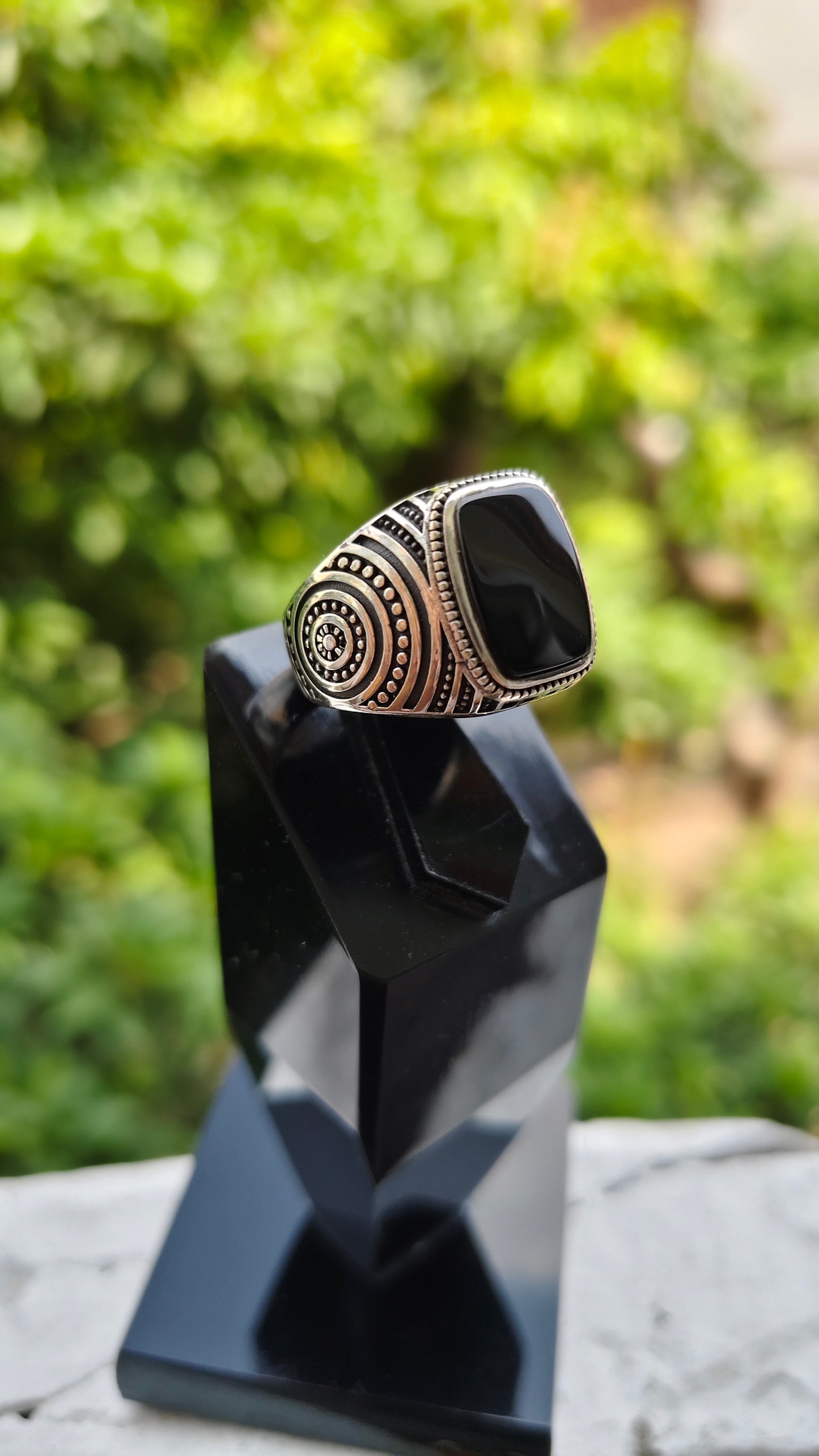 Black Aqeeq Turkish Ring For Men (Best for Gift)