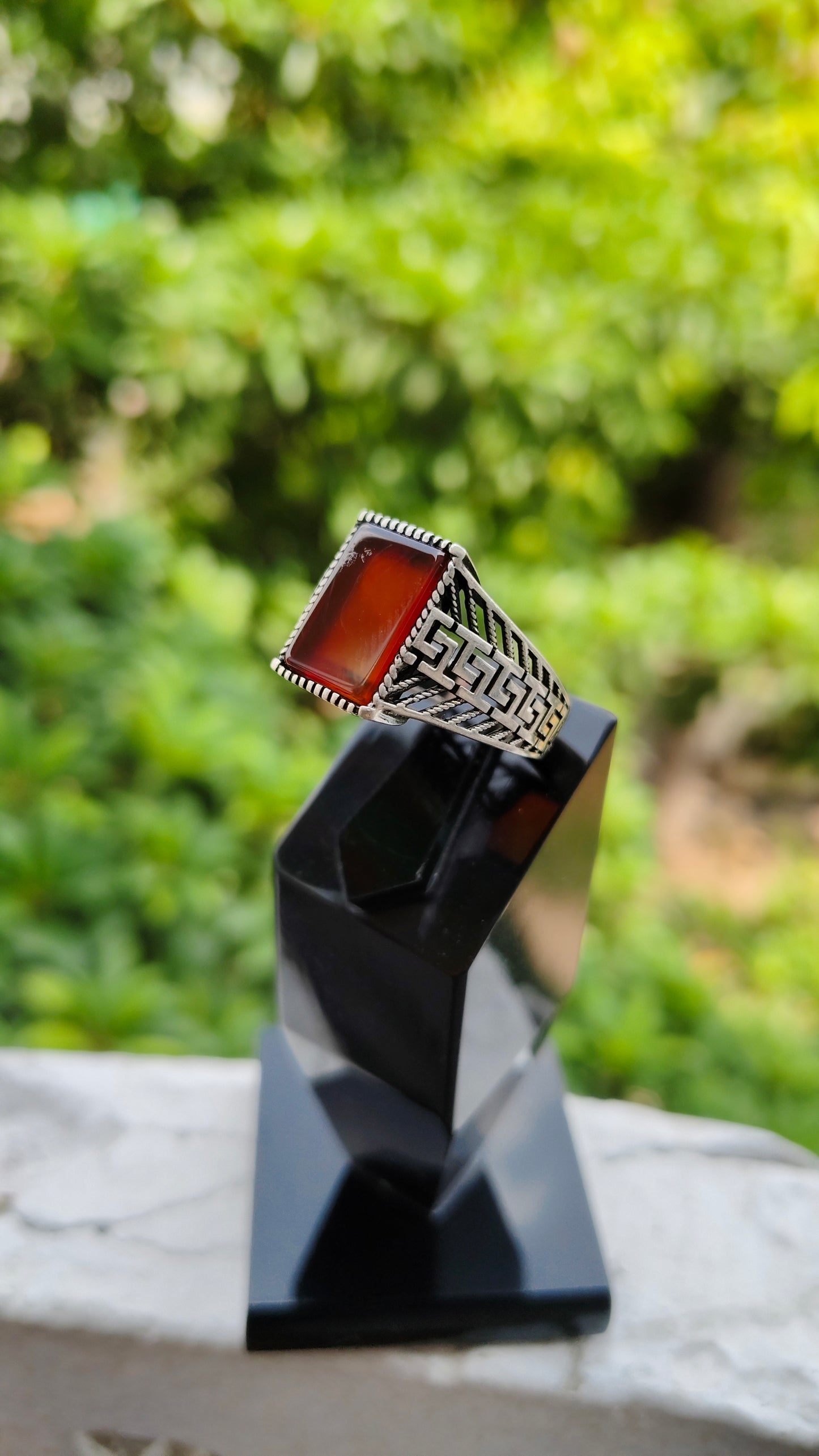 Black Yamni Aqeeq Turkish Ring For Men (Best for Gift)