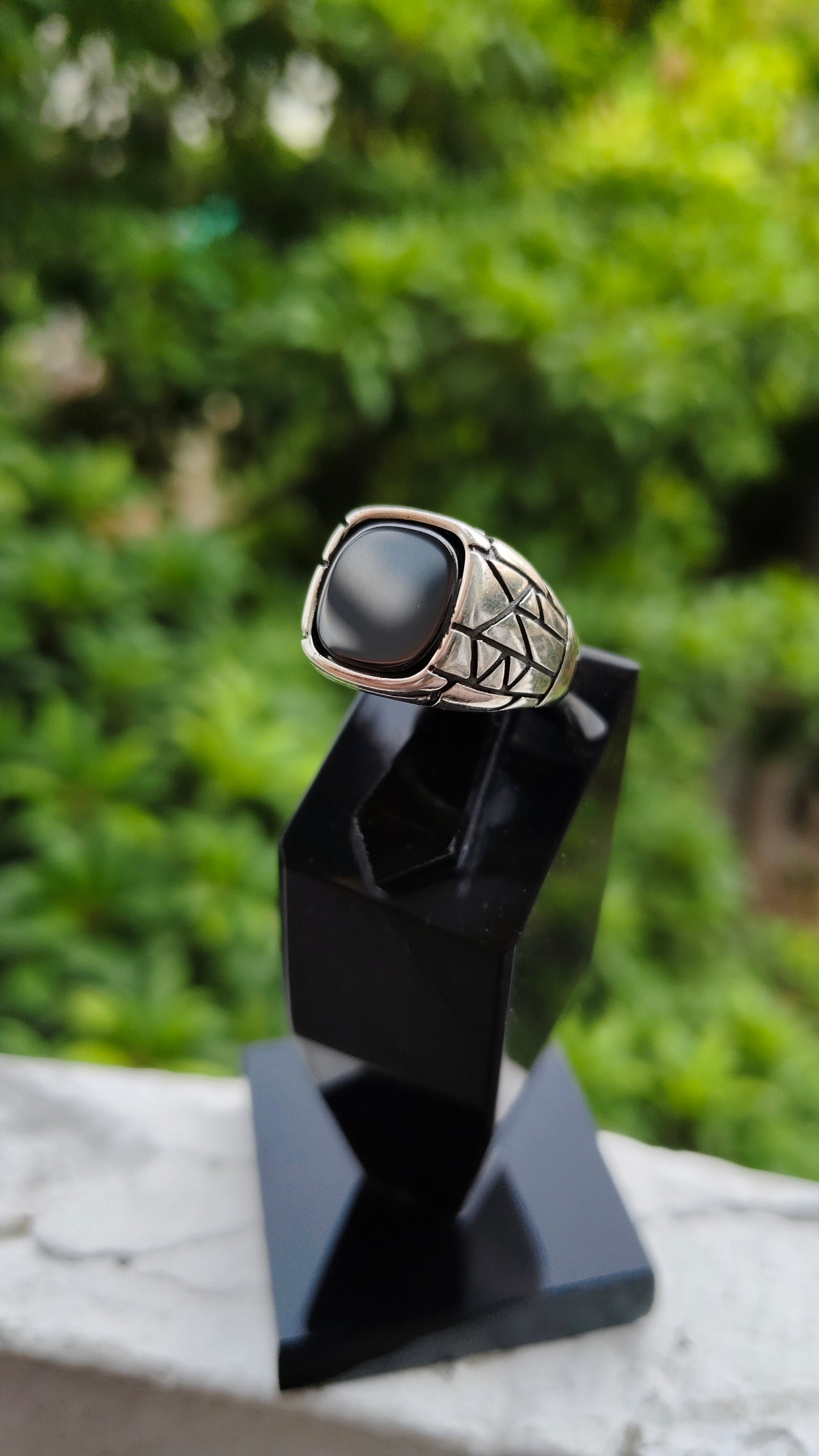 Black Aqeeq Turkish Ring For Men (Best for Gift)