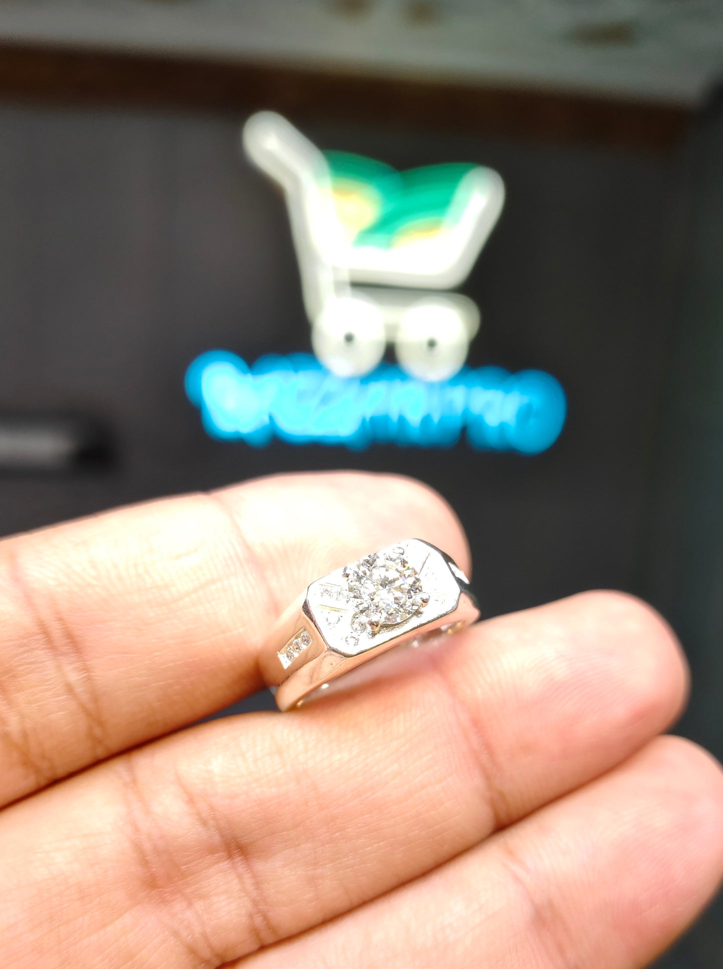 Natural Moissanite Diamond Ring