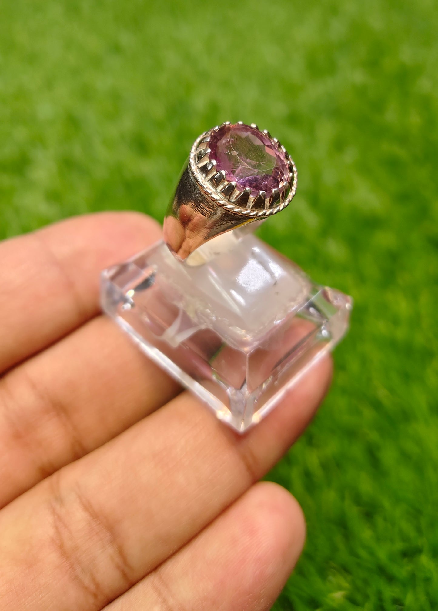 Natural Amethyst Ring For Men