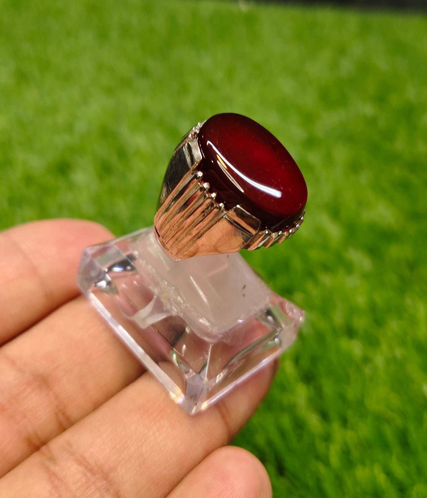 Natural Yamni Aqeeq Ring For Men