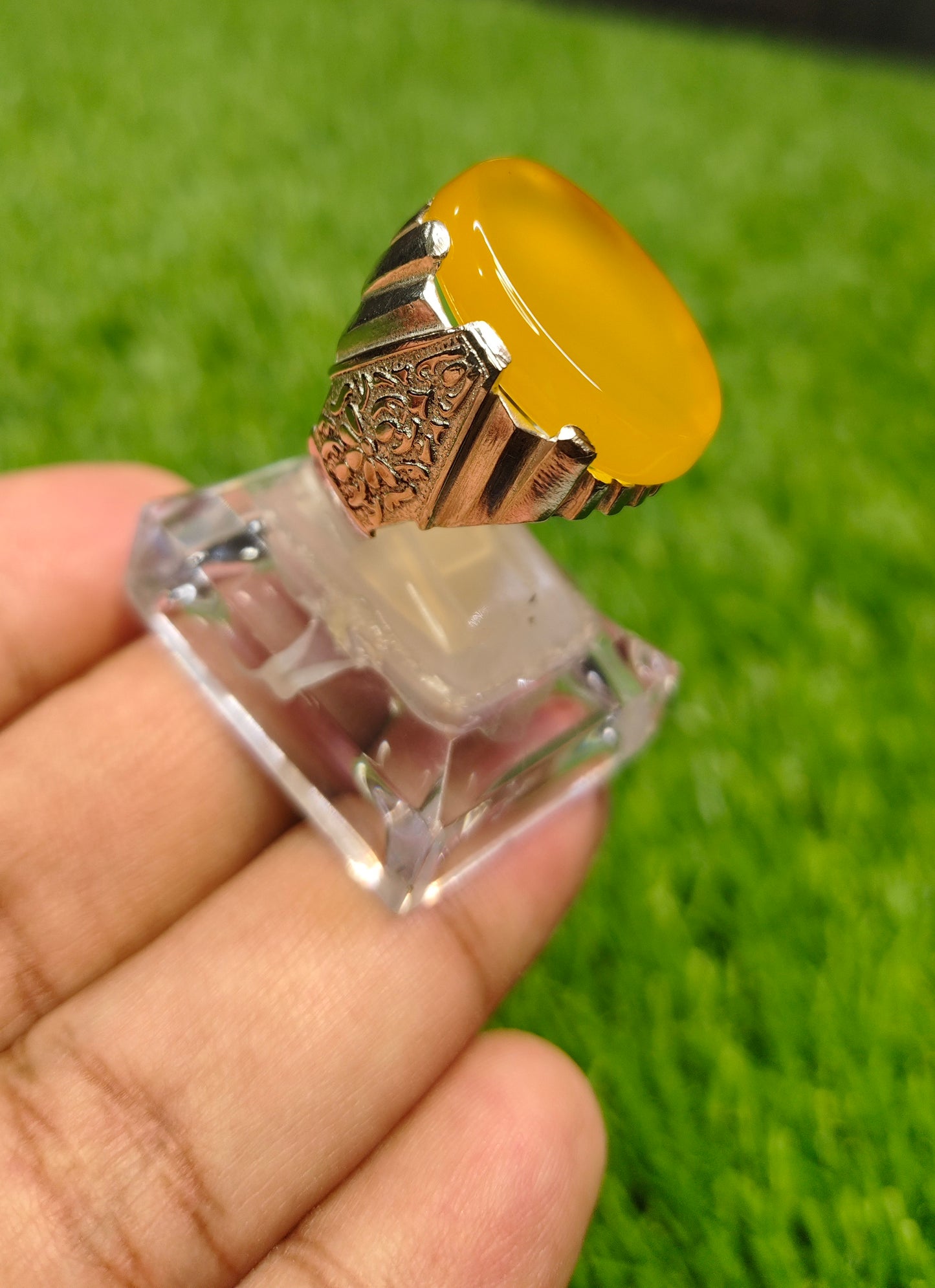 Natural  Zarad Aqeeq Ring For Men