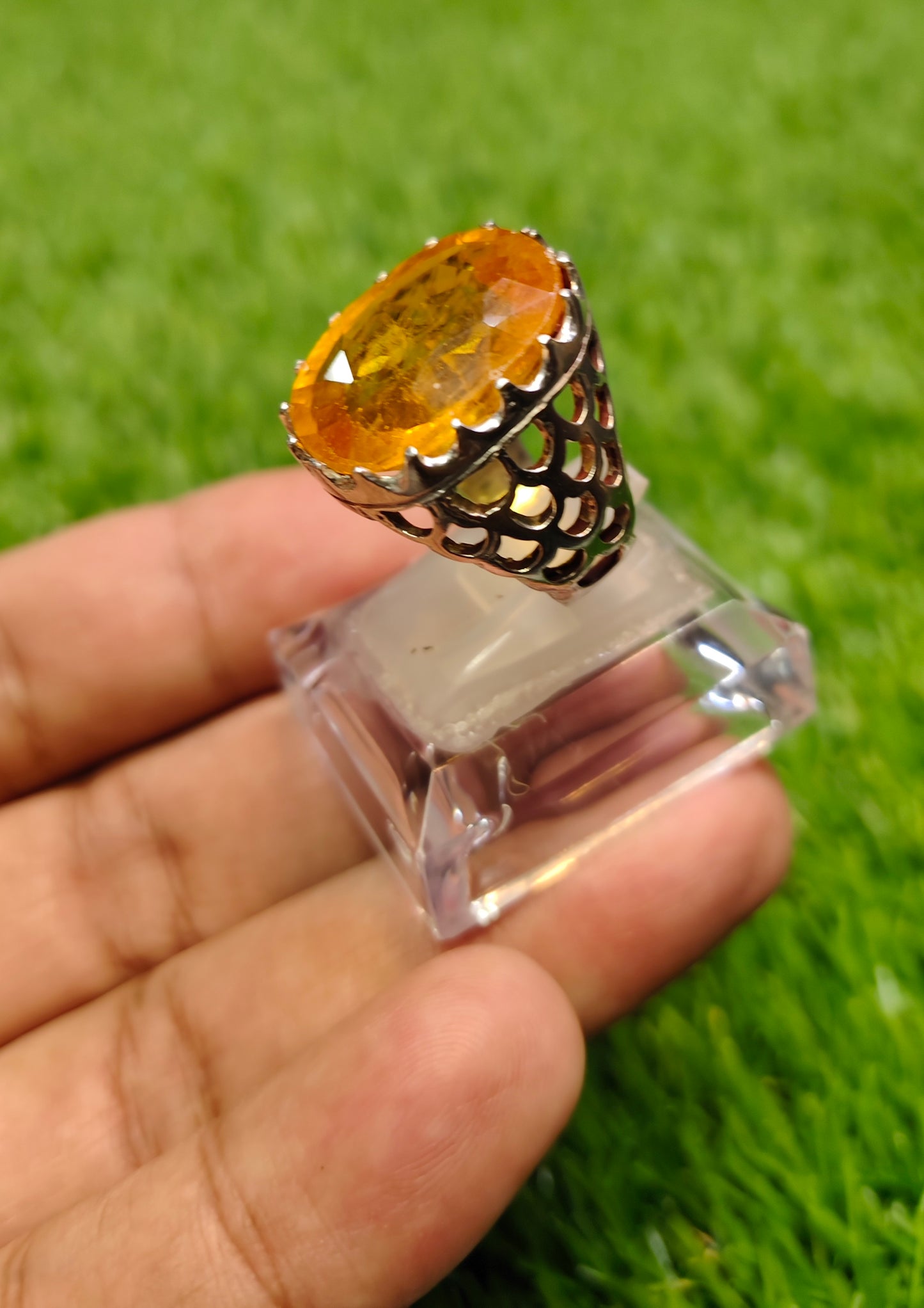 Natural Pukhraj Ring For Men