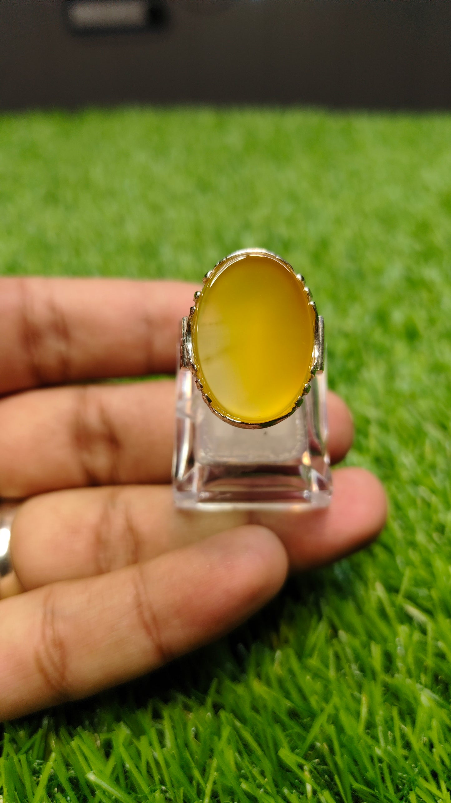 Natural Zarad Aqeeq Ring For Men