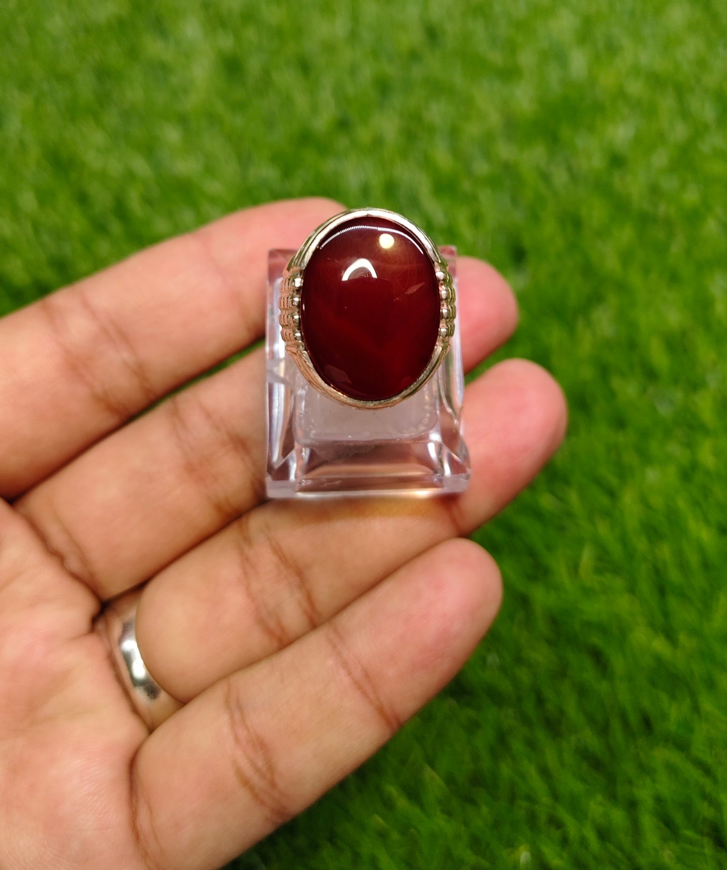 Natural Yamni Aqeeq Ring For Men