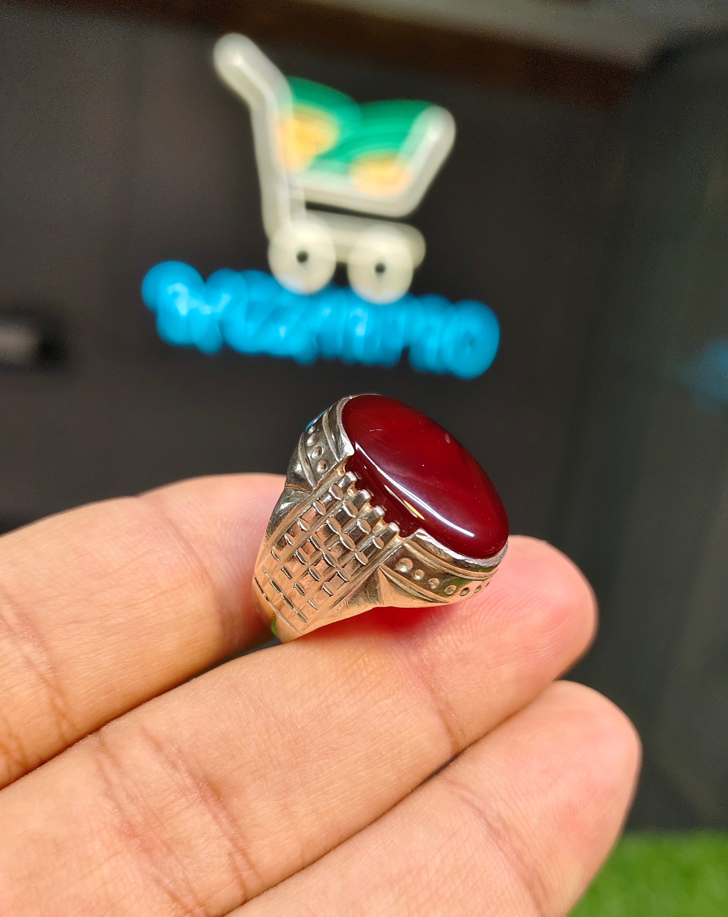 Natural Yamni Aqeeq Ring For Men