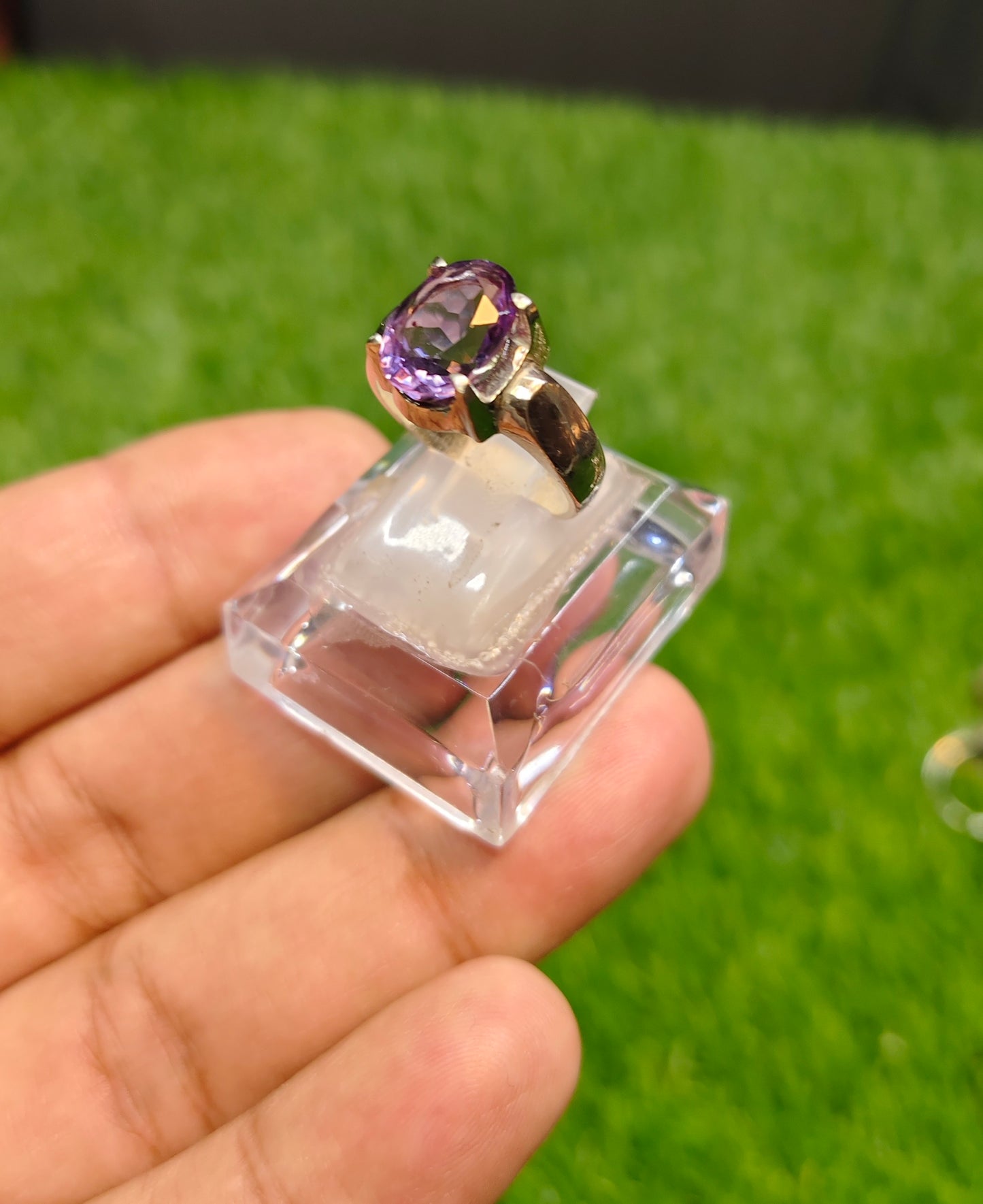 Natural Amethyst Ring For Men