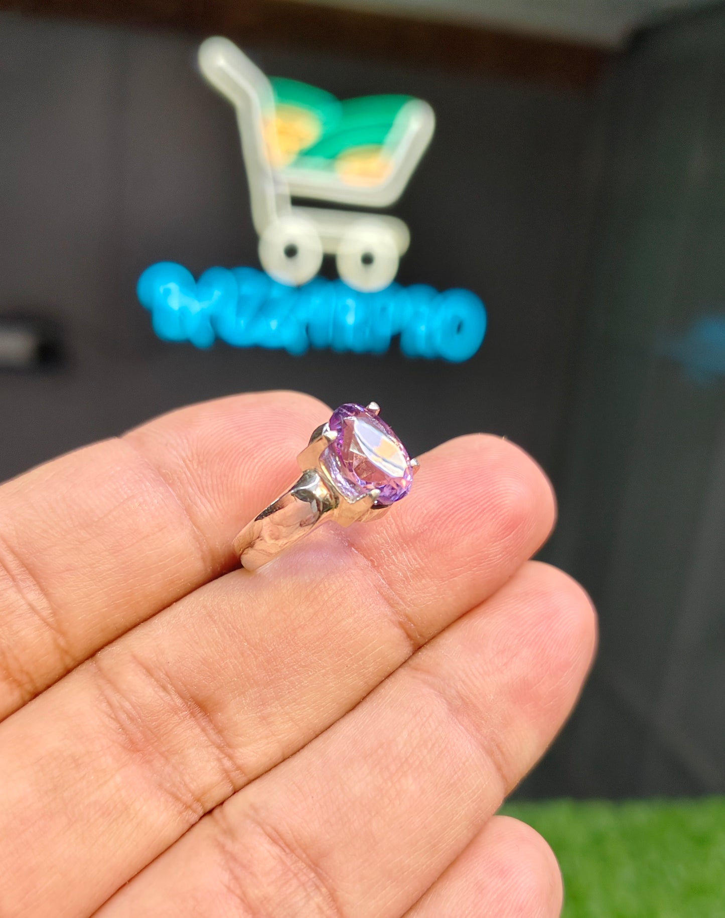 Natural Amethyst Ring For Men