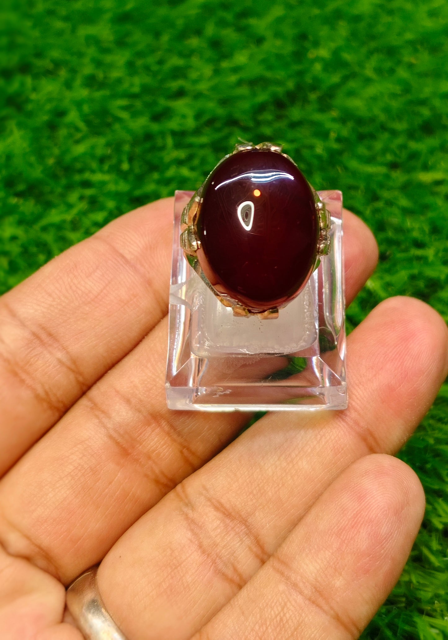 Natural Yamni Aqeeq Ring