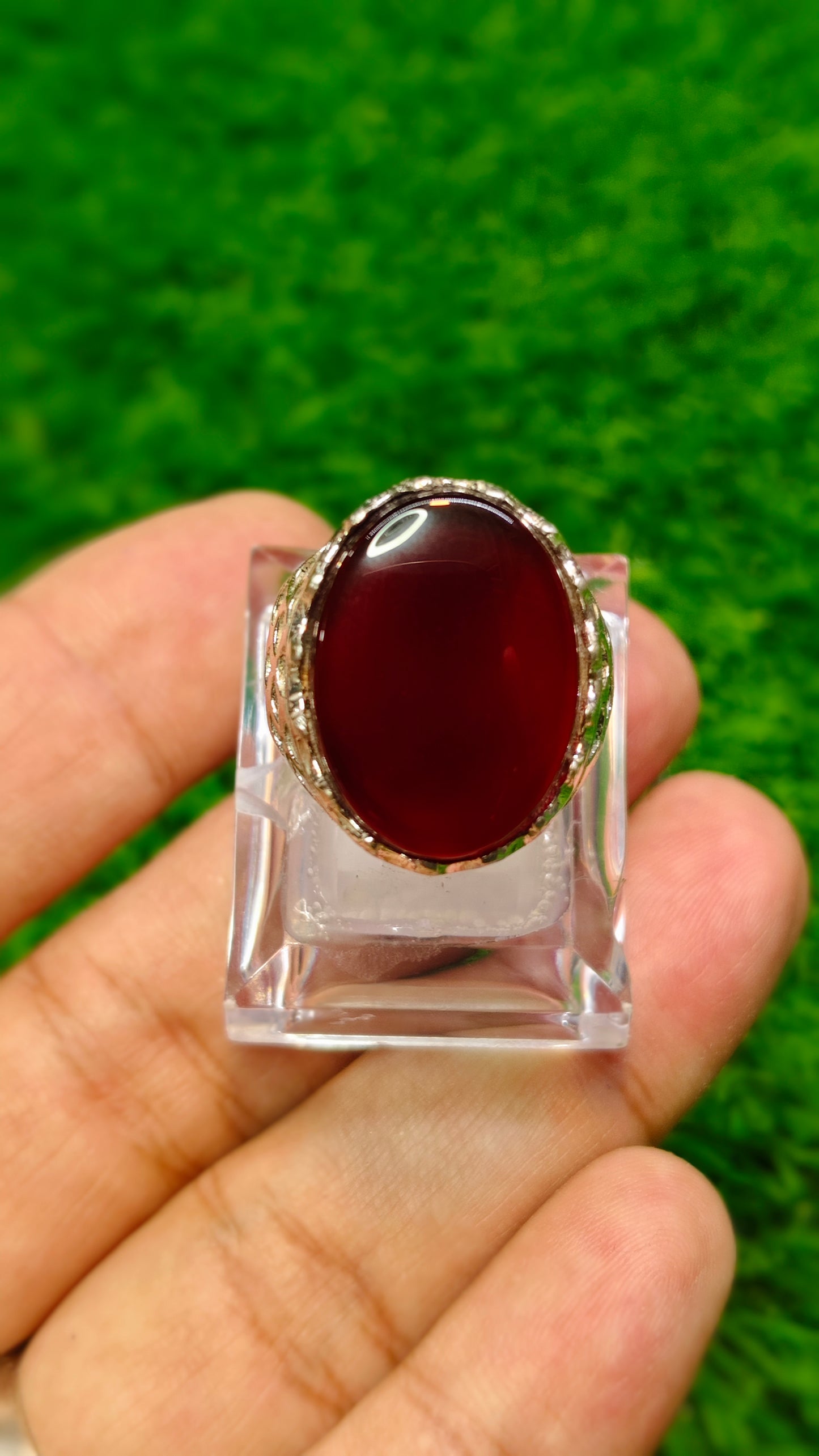 Natural Yamni Aqeeq Ring