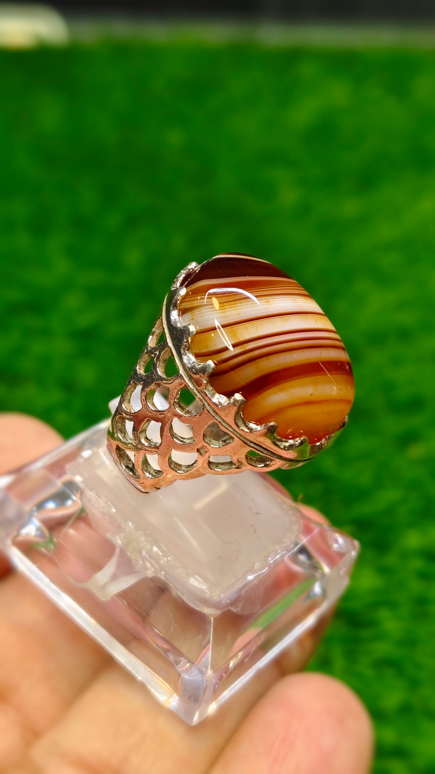 Natural Sulemani Aqeeq Ring