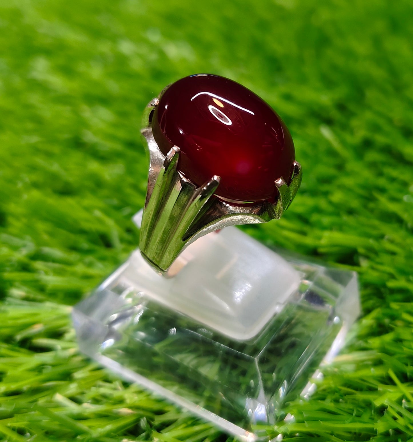 Natural Yamni Aqeeq Ring