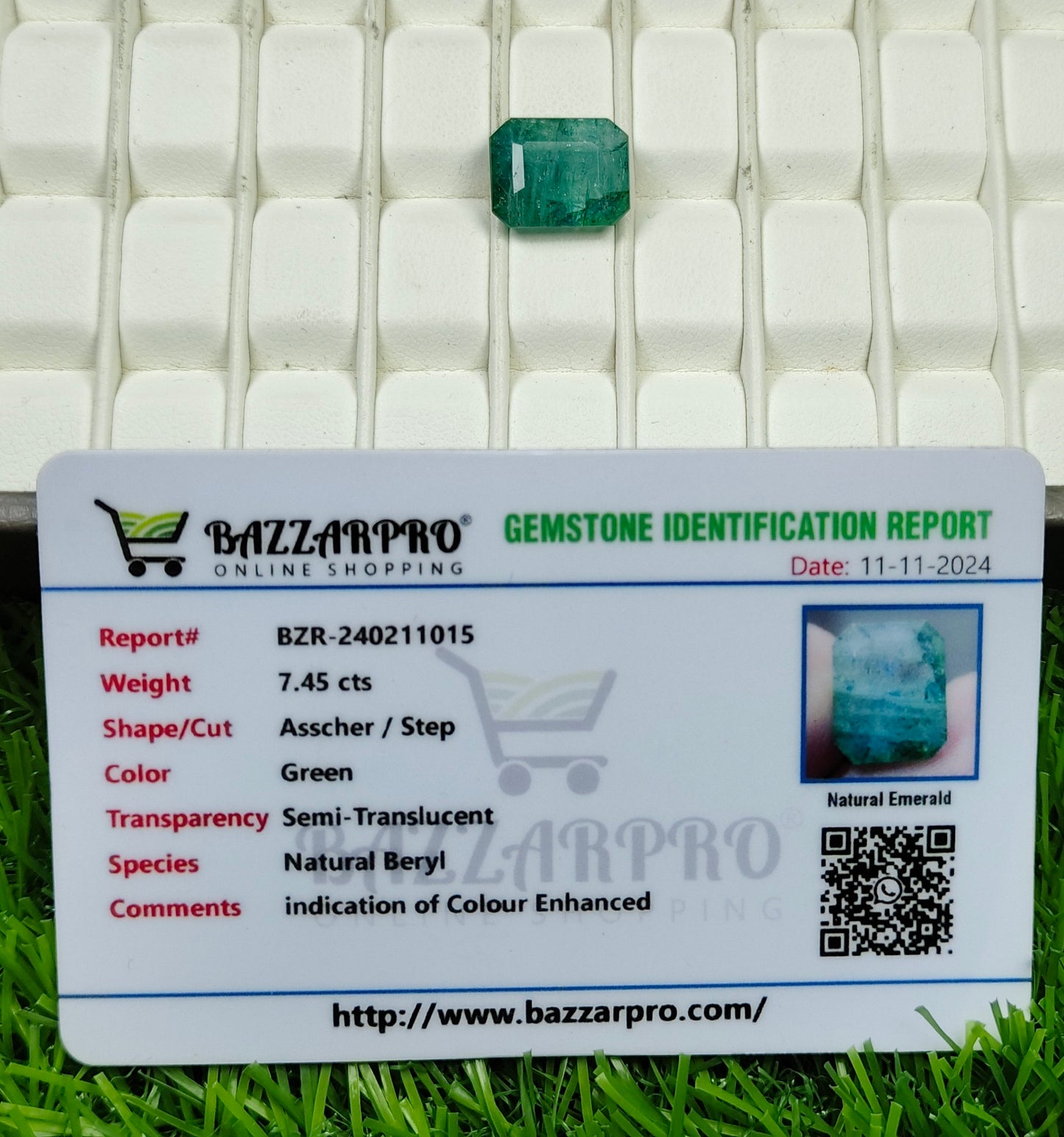 Zamurd Stone With Lab Certificate