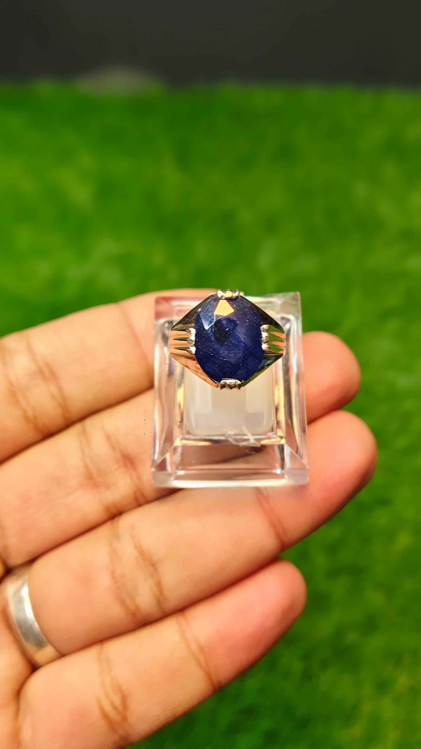 Dark Blue Sapphire Ring