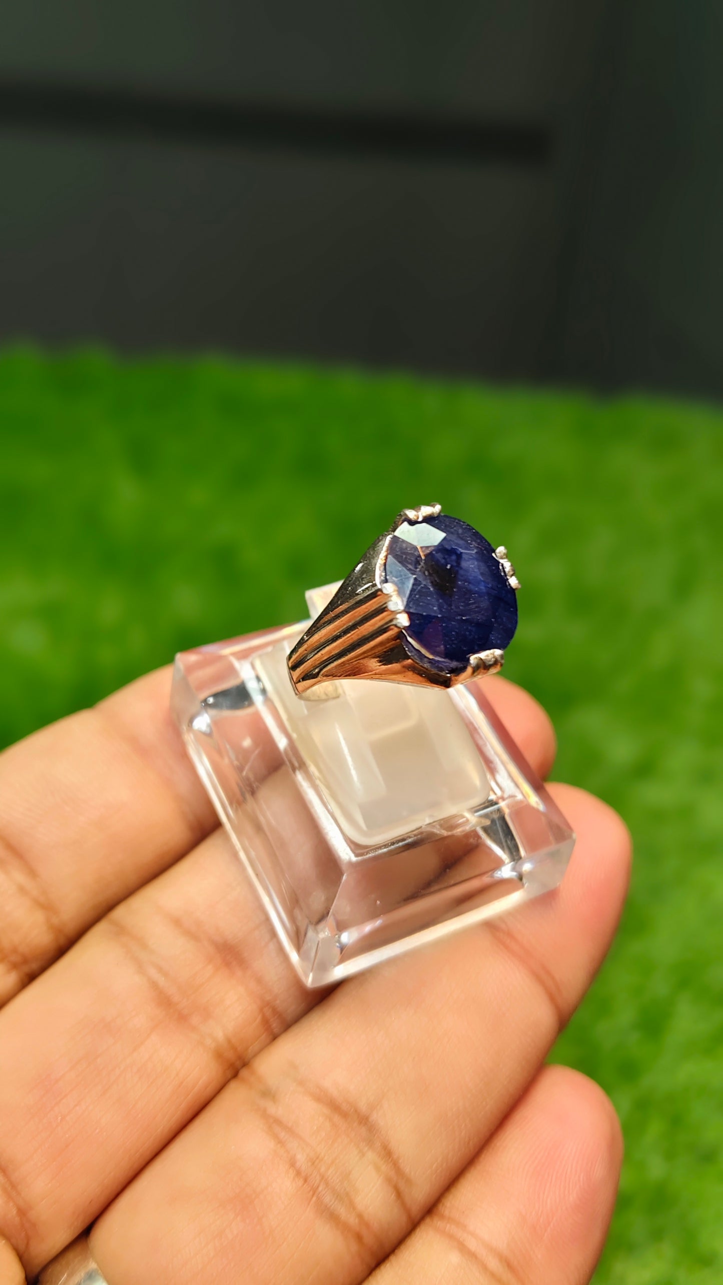 Dark Blue Sapphire Ring