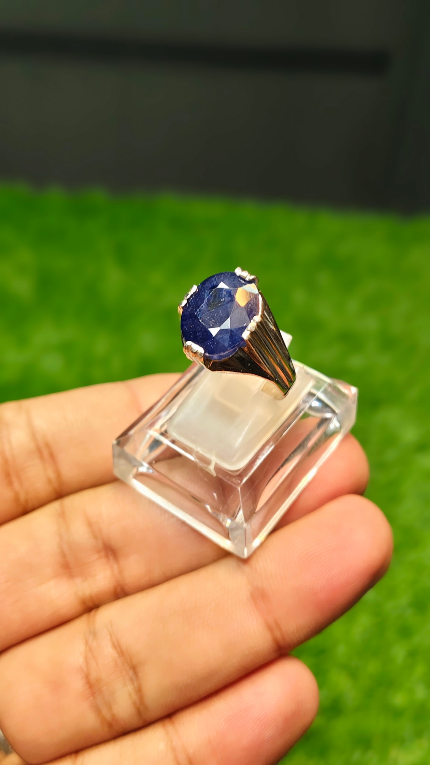 Dark Blue Sapphire Ring