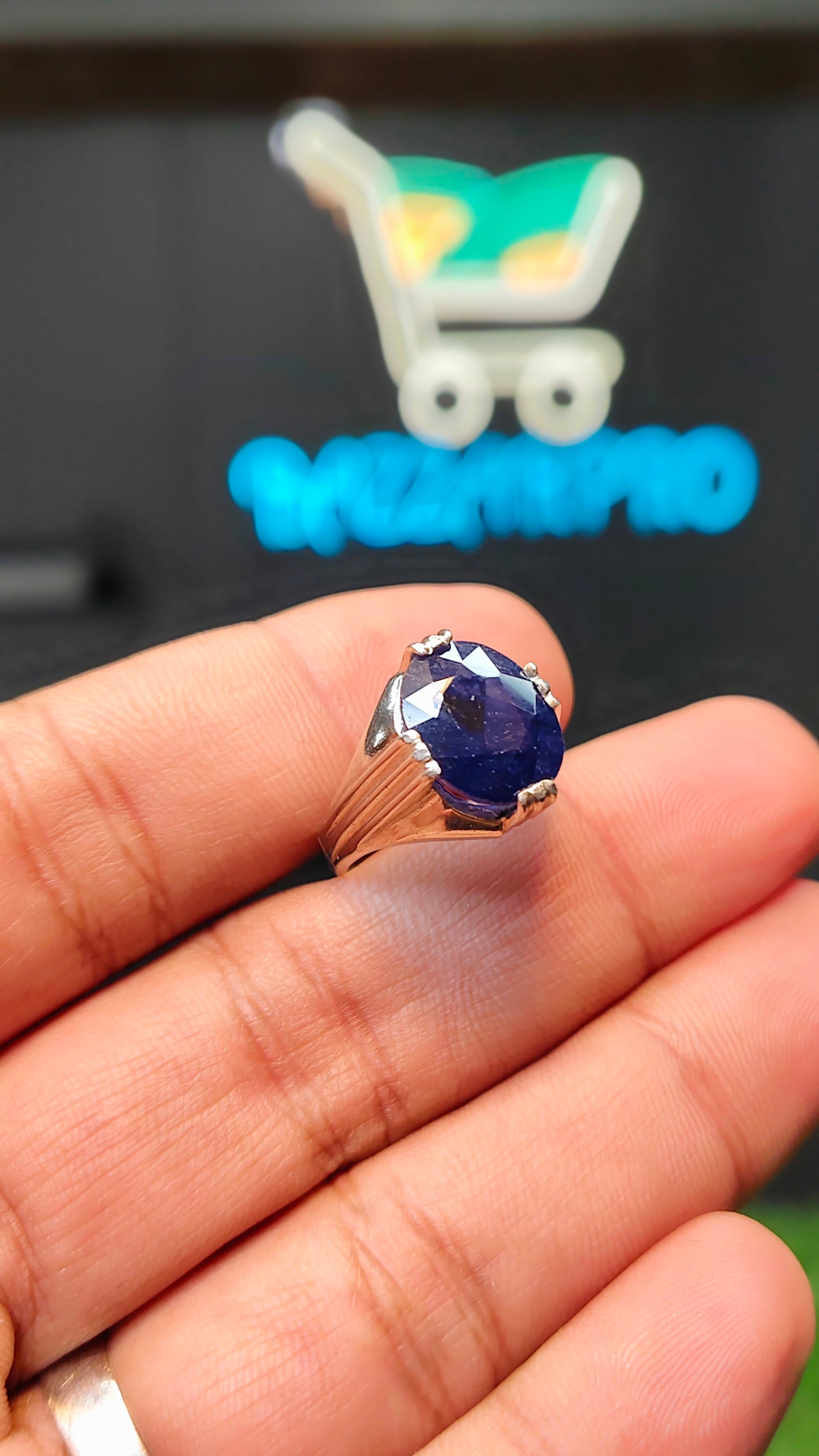 Dark Blue Sapphire Ring