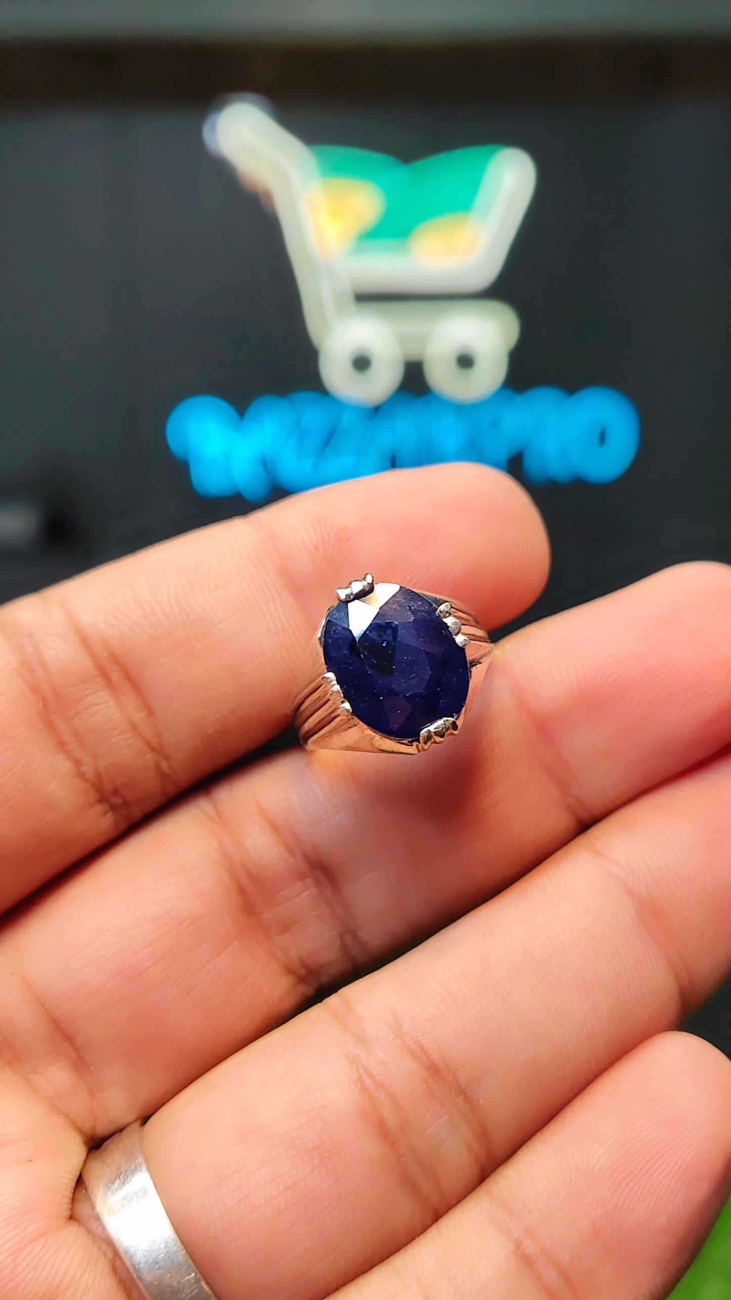 Dark Blue Sapphire Ring