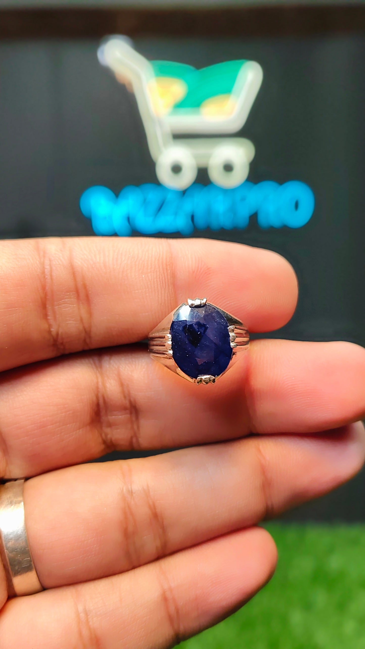 Dark Blue Sapphire Ring