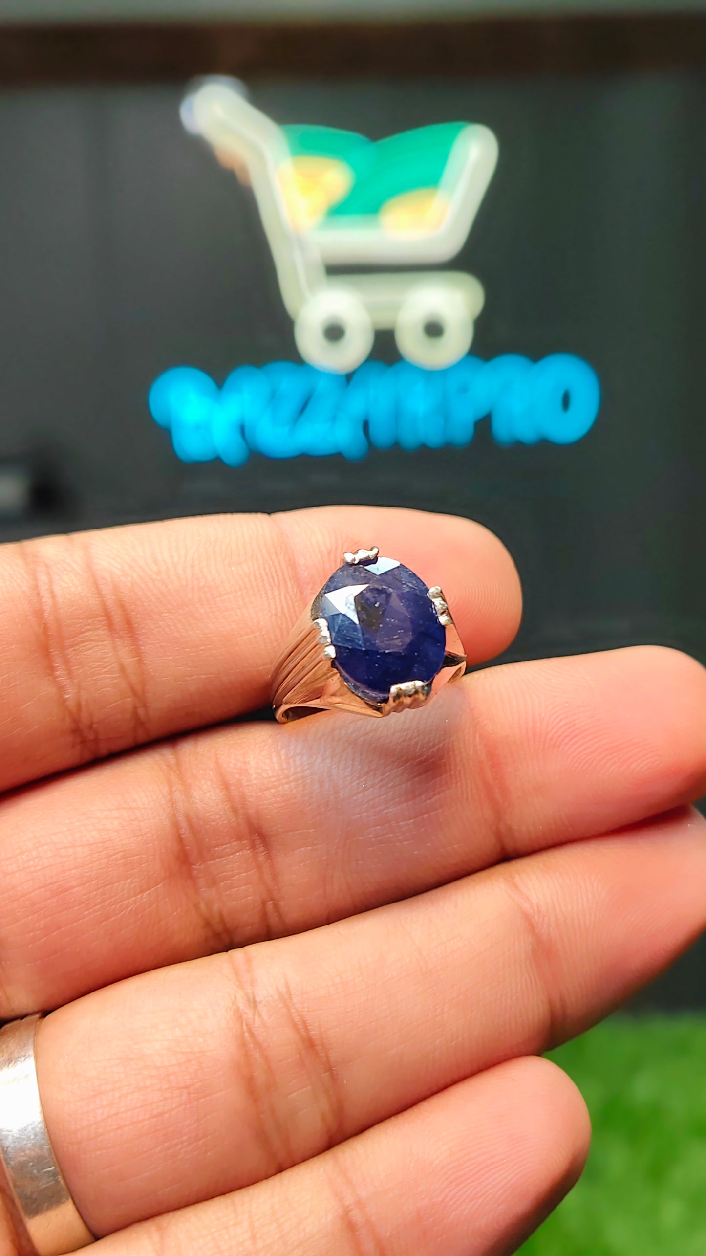 Dark Blue Sapphire Ring