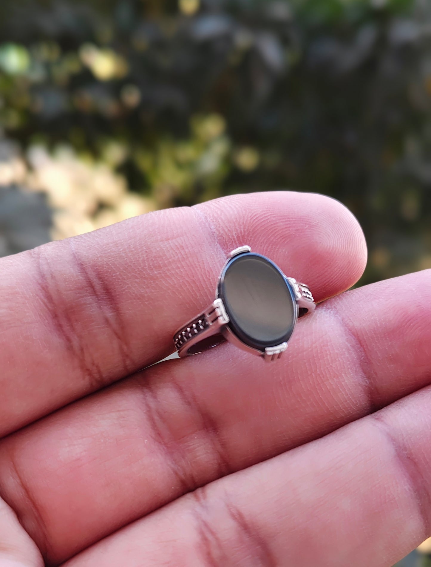 Black Aqeeq Turkish Ring