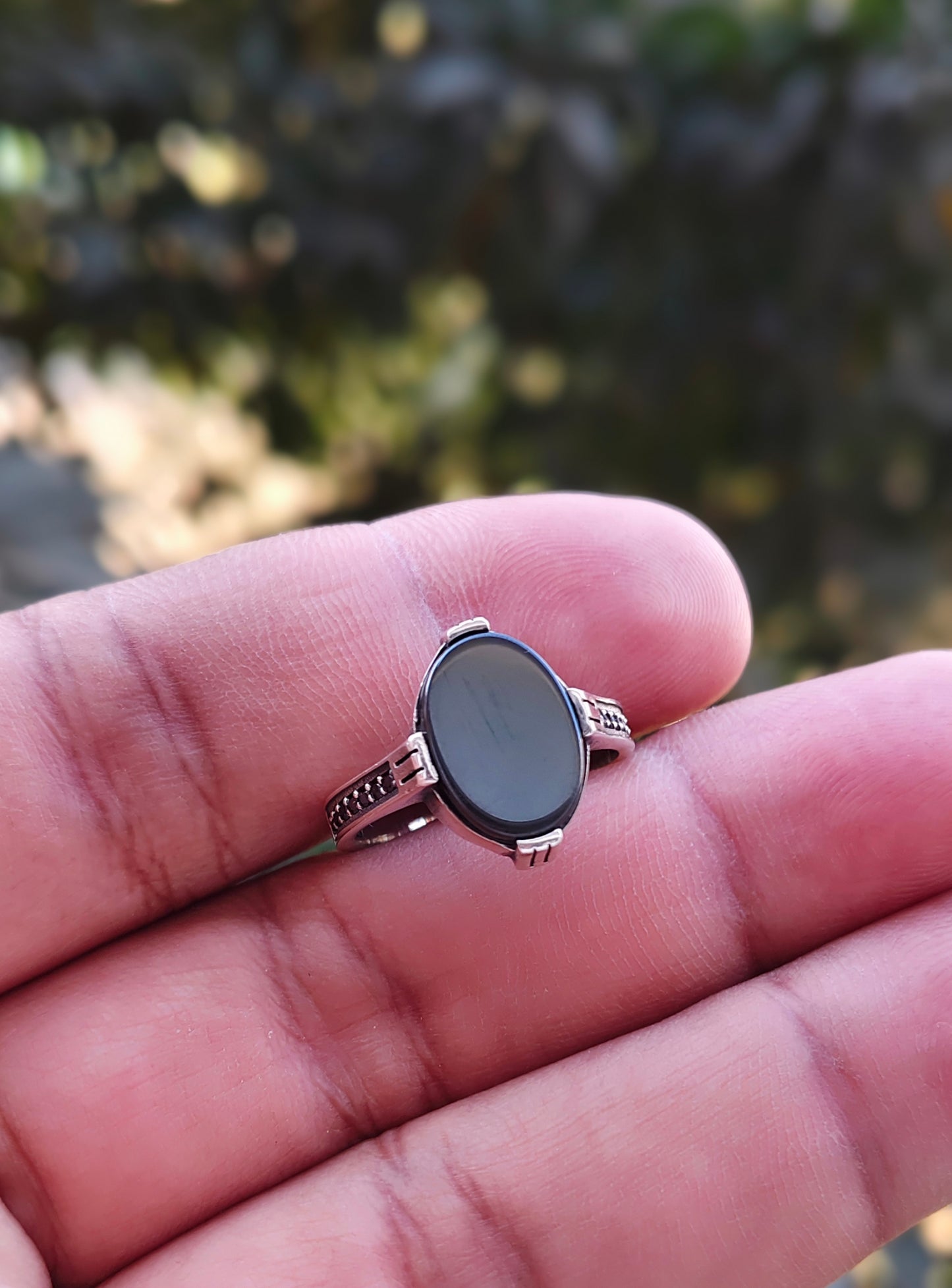 Black Aqeeq Turkish Ring