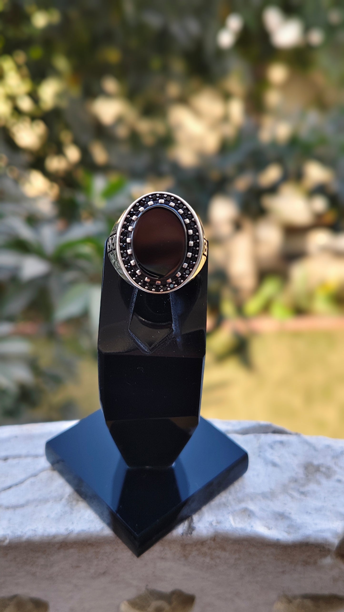 Black Aqeeq Turkish Ring