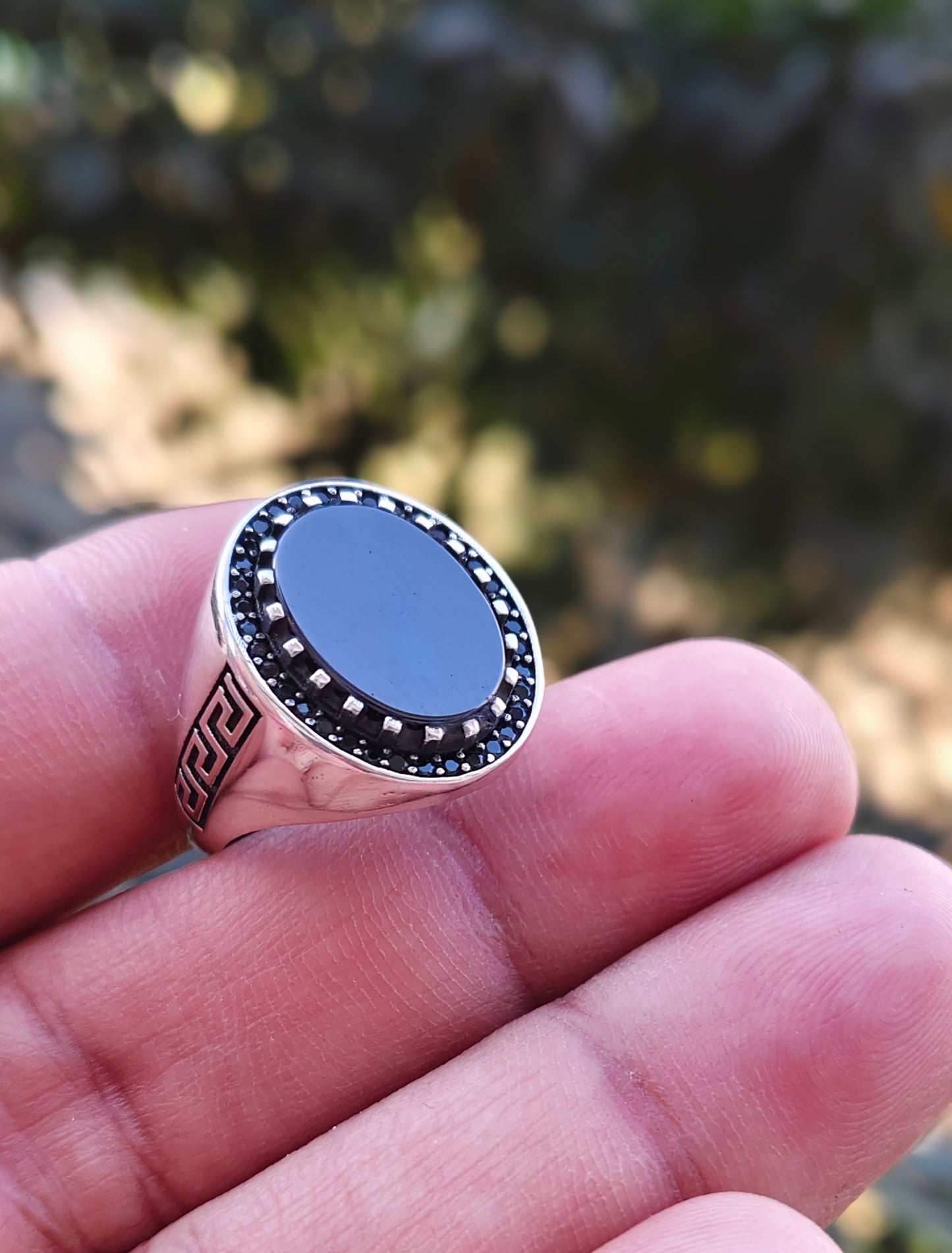 Black Aqeeq Turkish Ring