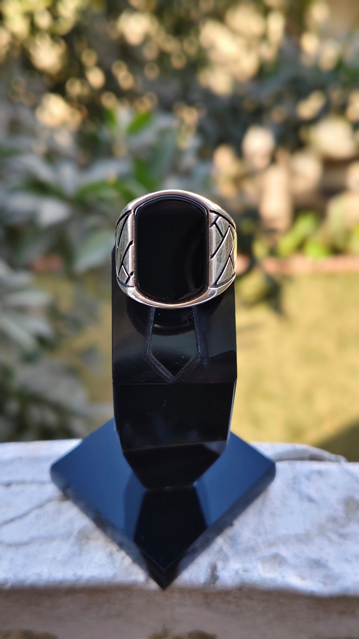 Black Aqeeq Turkish Ring