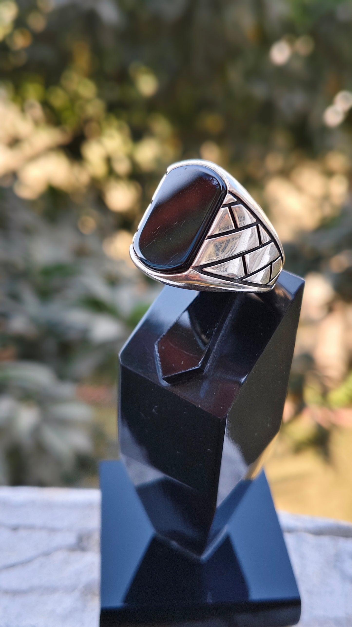 Black Aqeeq Turkish Ring