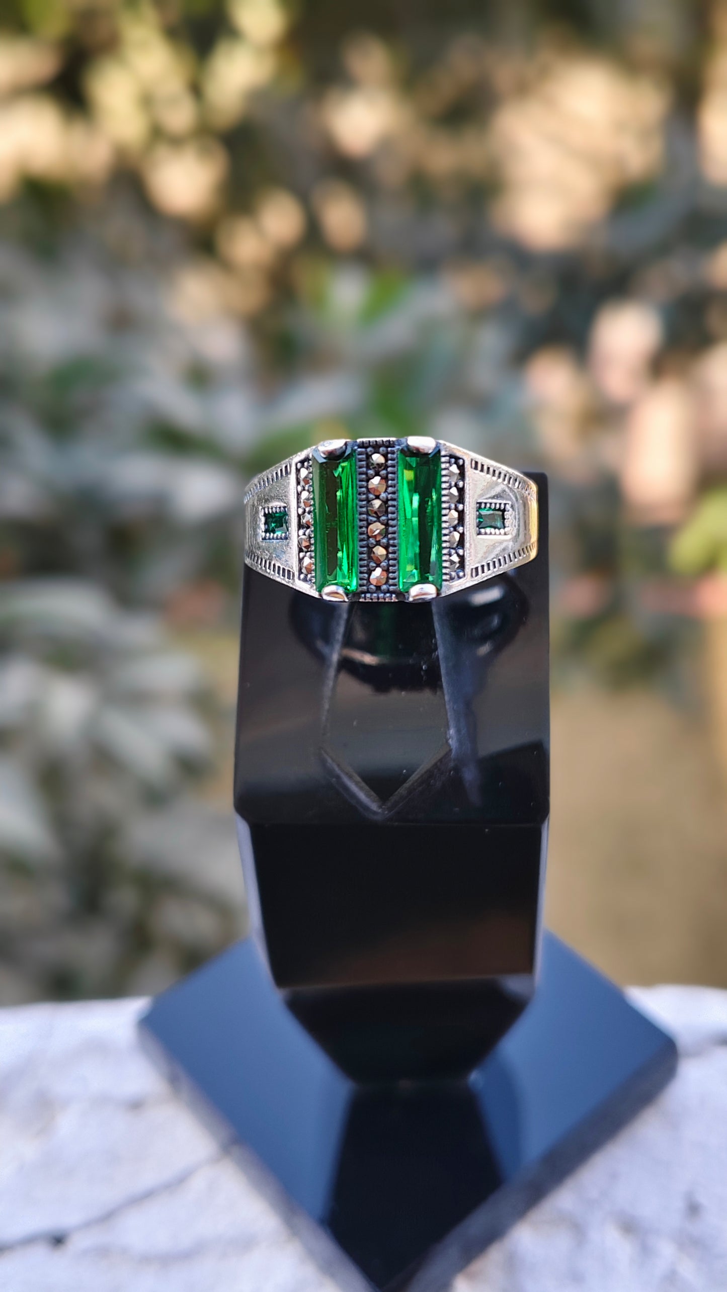Green Zircon Turkish Ring