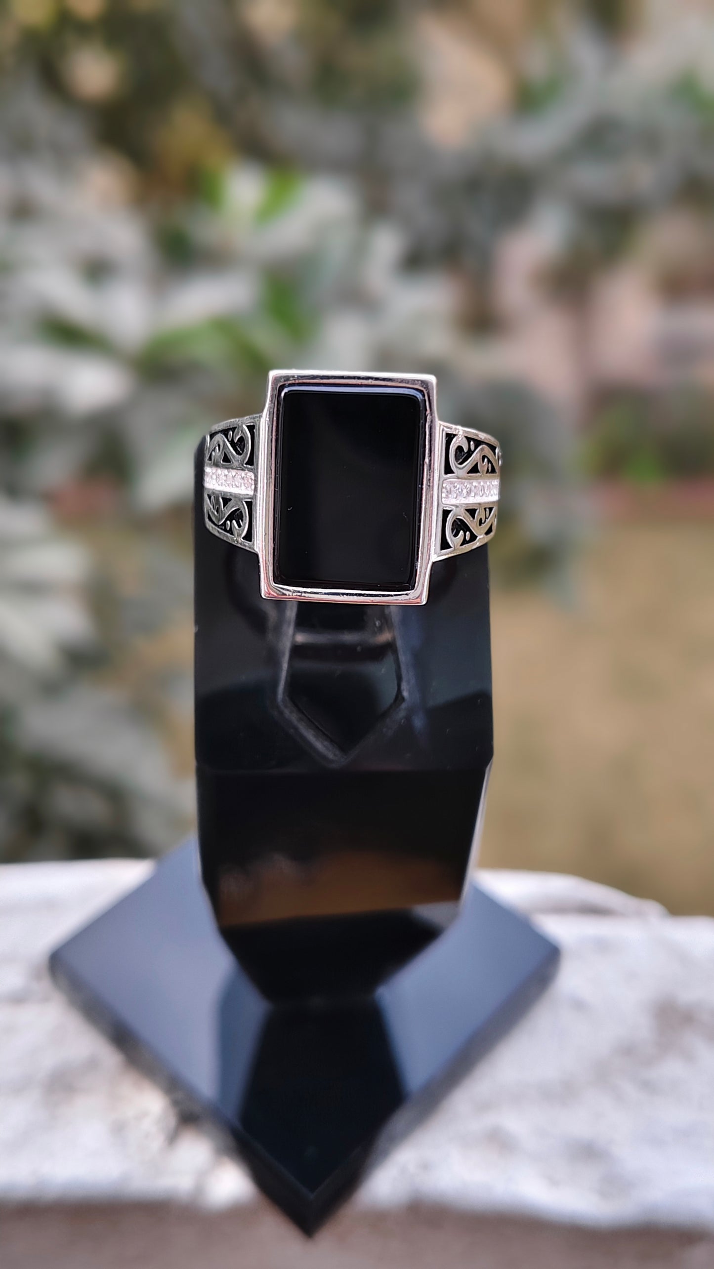 Black Aqeeq Turkish Ring