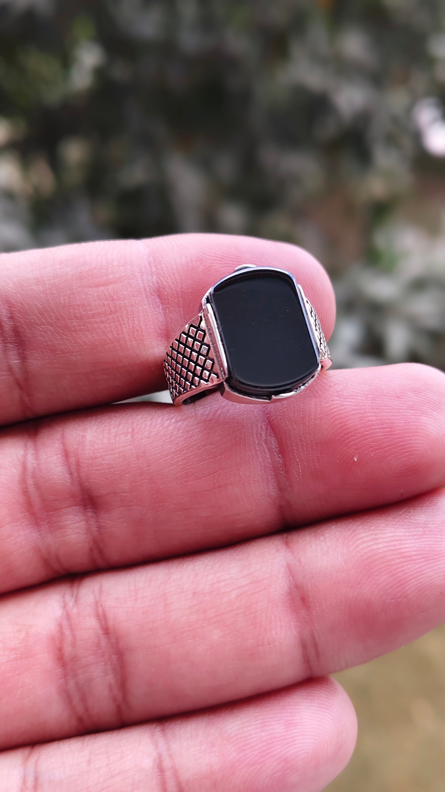 Black Aqeeq Turkish Ring