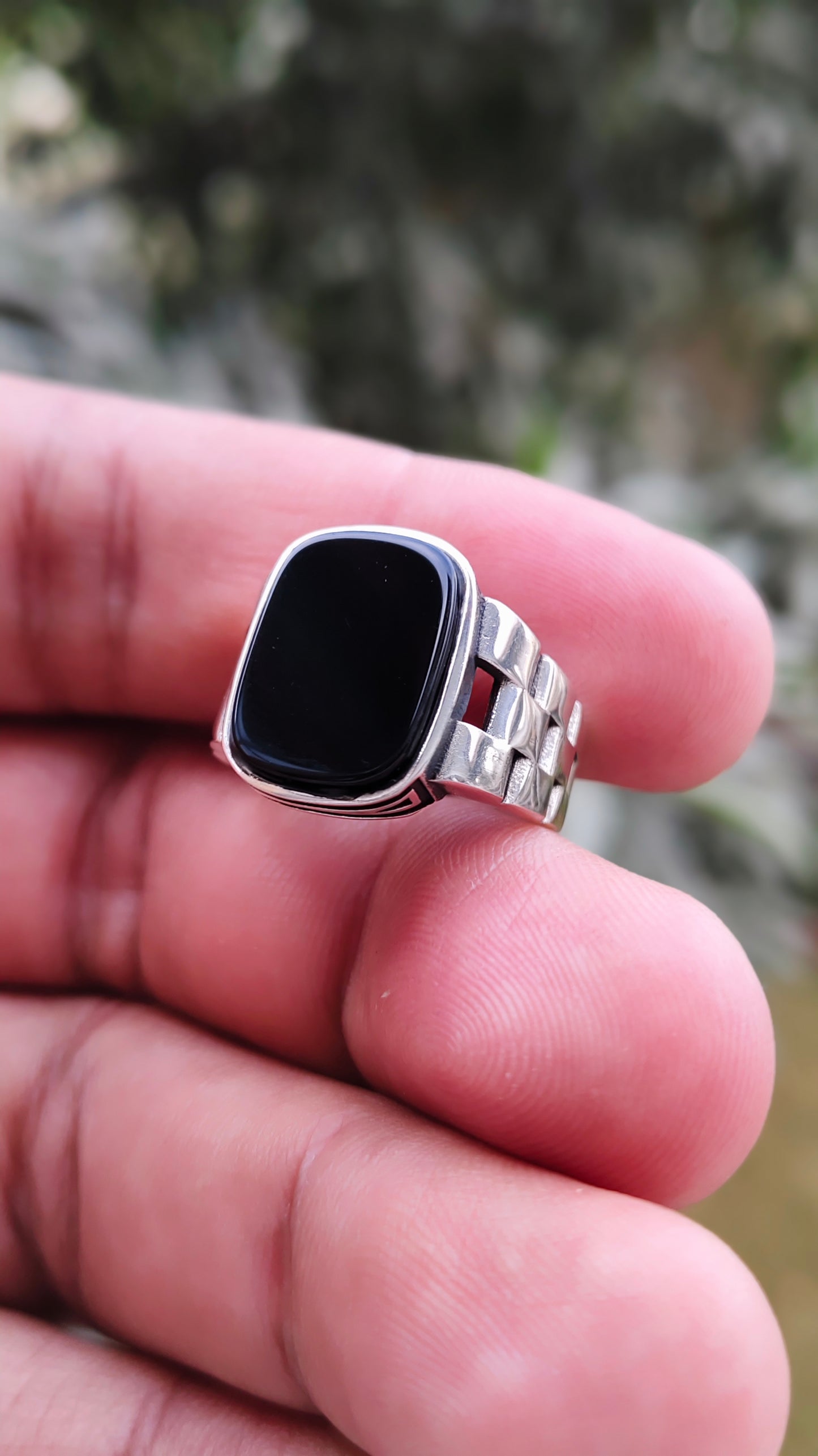 Black Aqeeq Turkish Ring