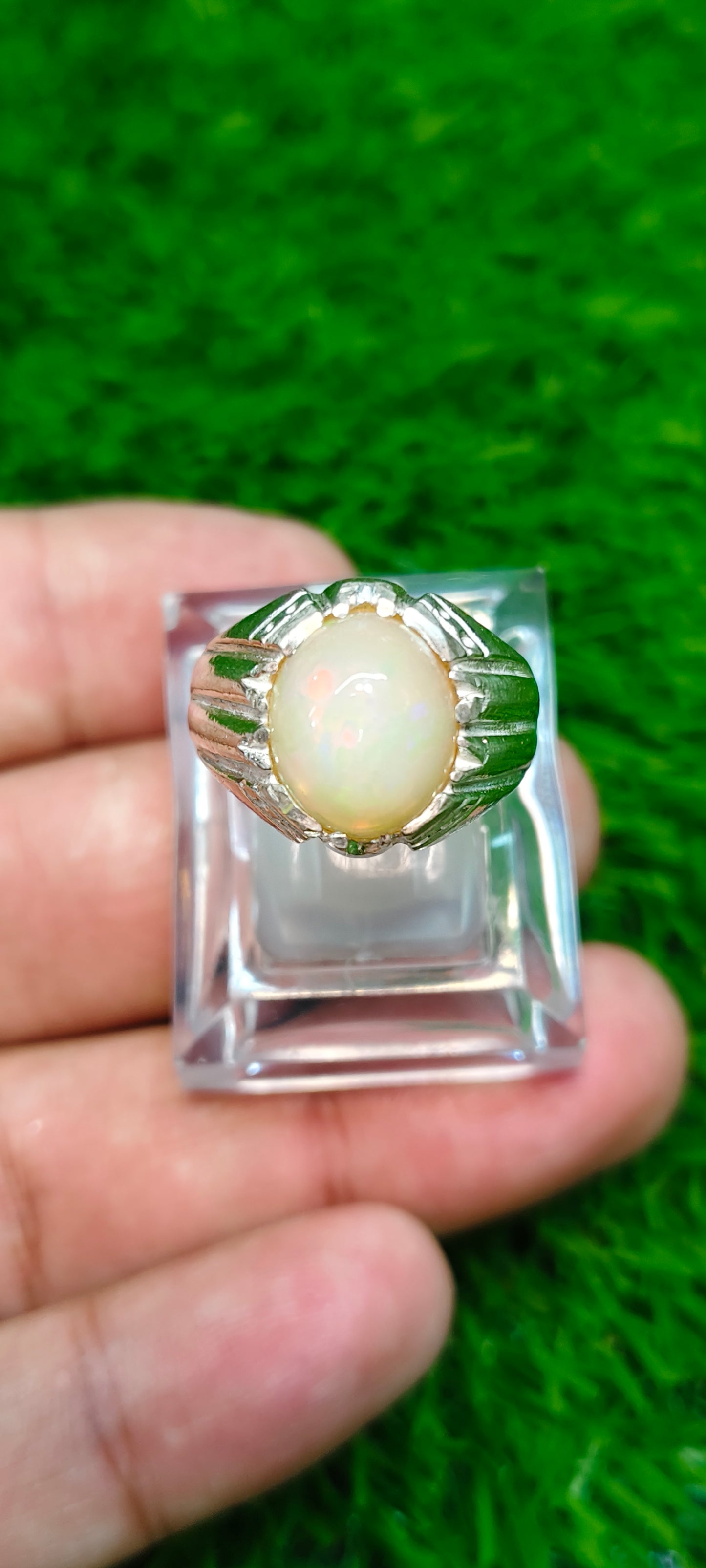 Full Fire Opal Ring