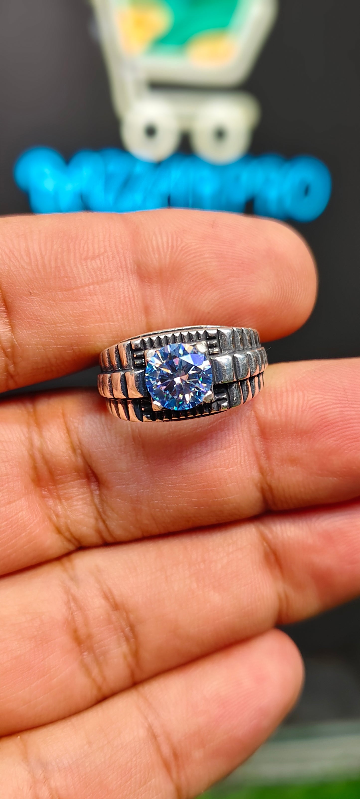 Blue Moissanite Diamond