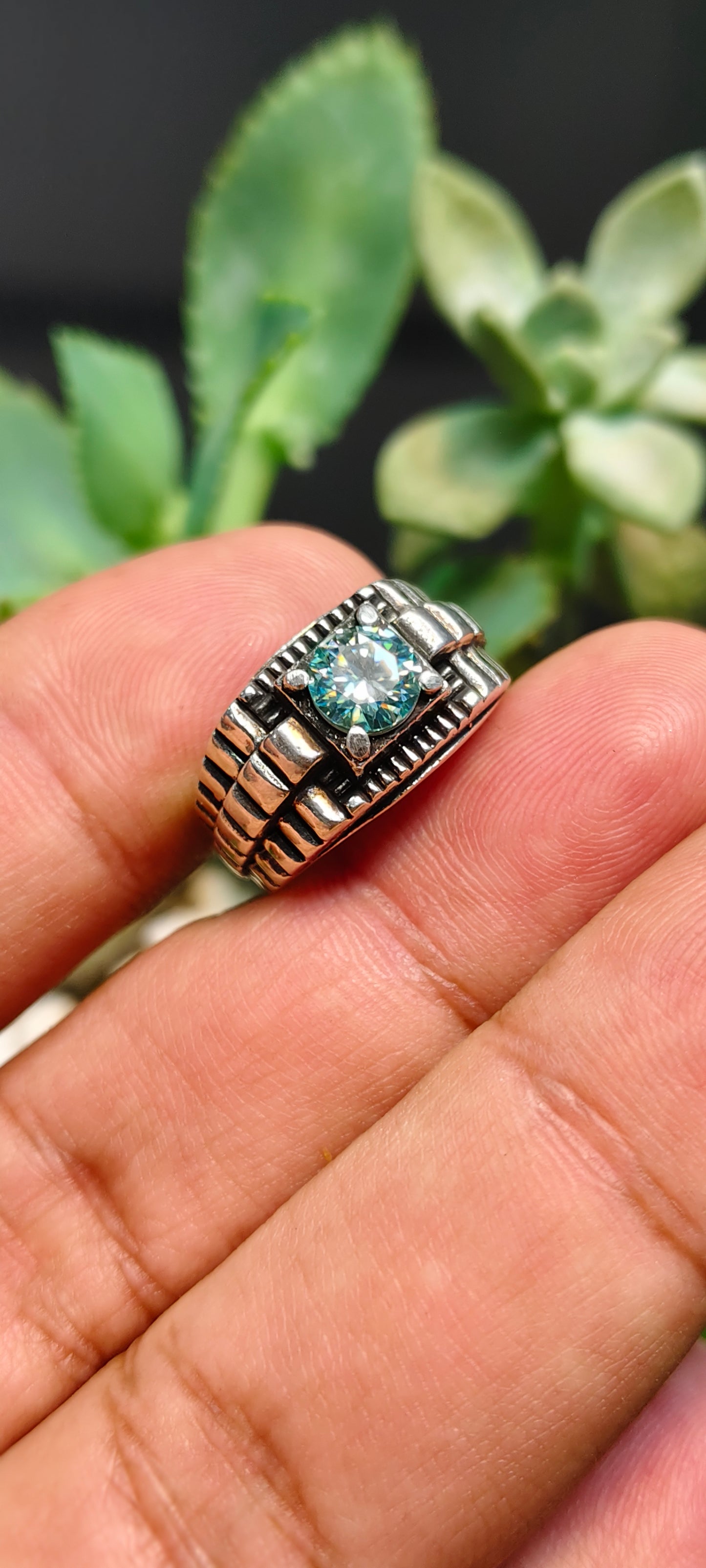 Aqua Moissanite Diamond