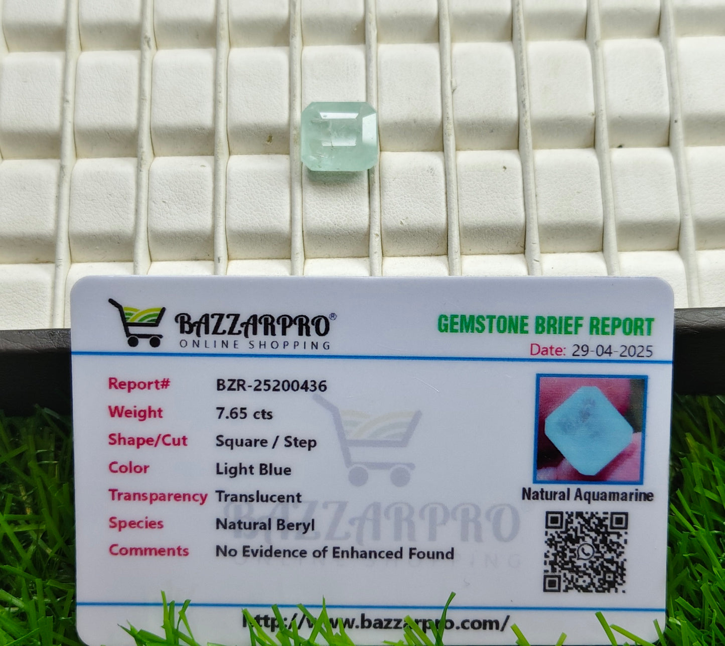 Premium Quality Aquamarine With Lab certificate