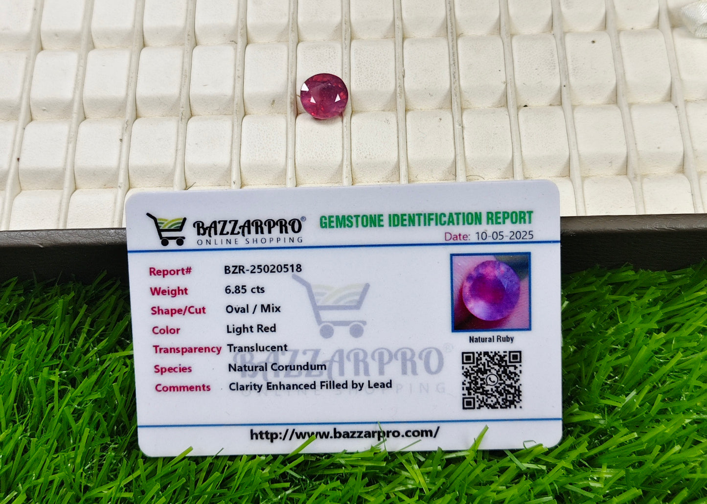 Premium Ruby With Lab certificate