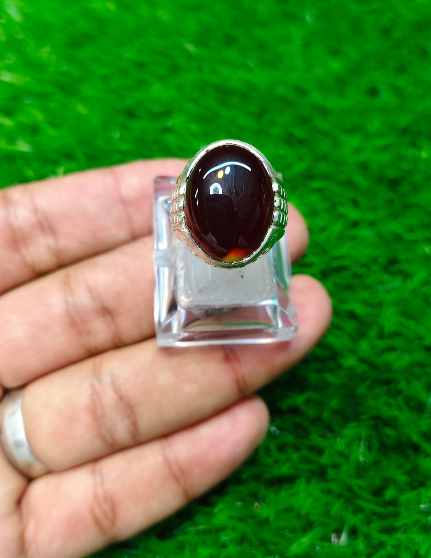 Black Yamni Aqeeq Ring