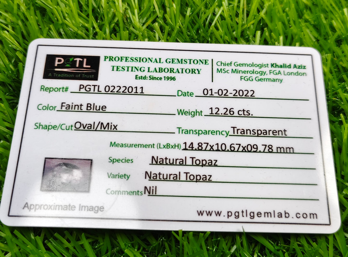 White Pukhraj With Lab certificate