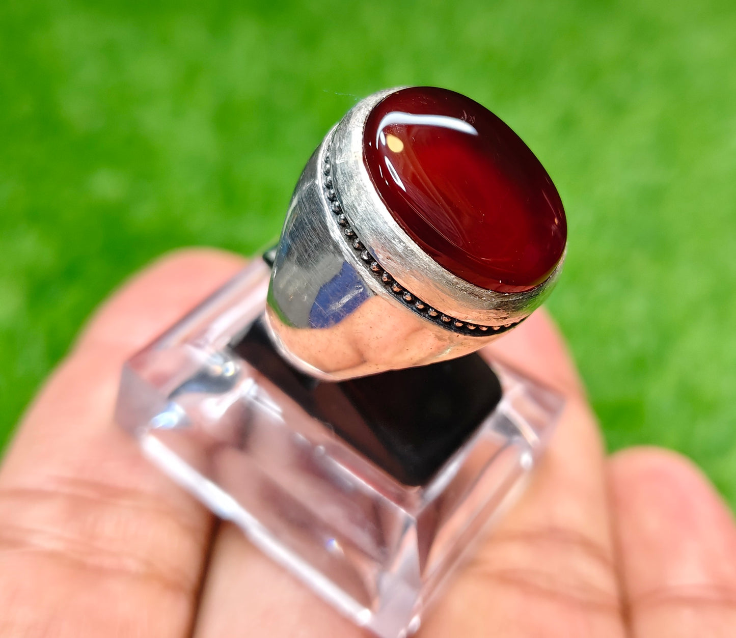 Yamni Aqeeq Ring