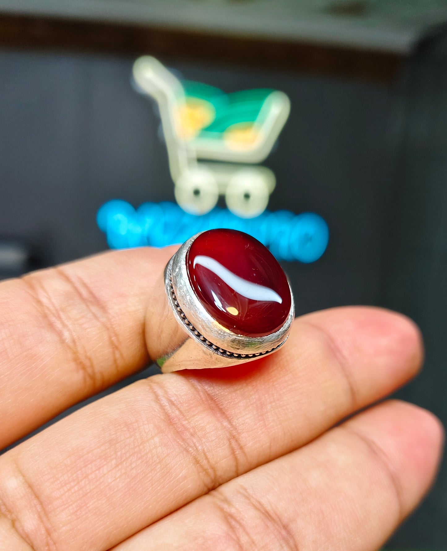 Yamni Aqeeq Ring