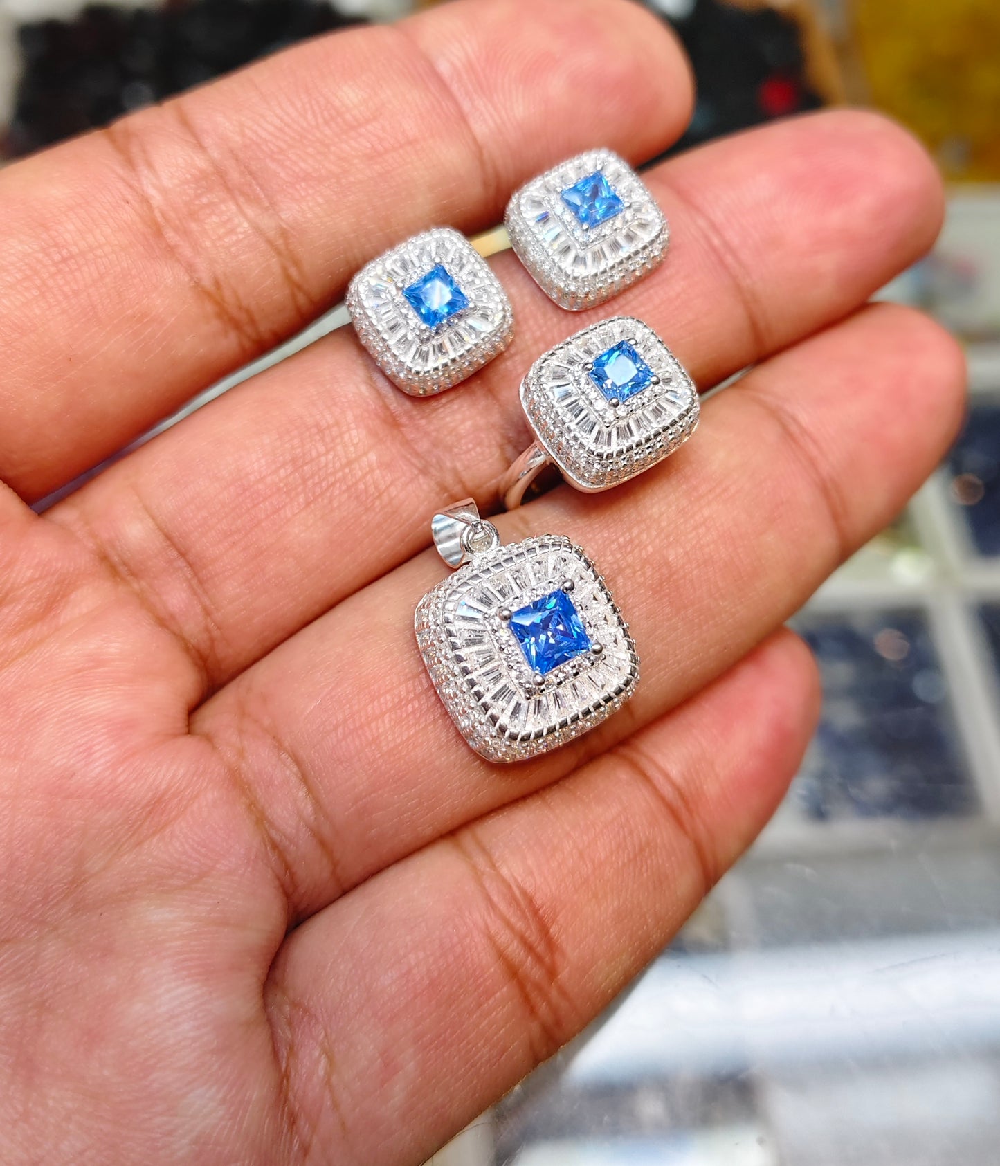 Jewelry Sets In Blue Topaz