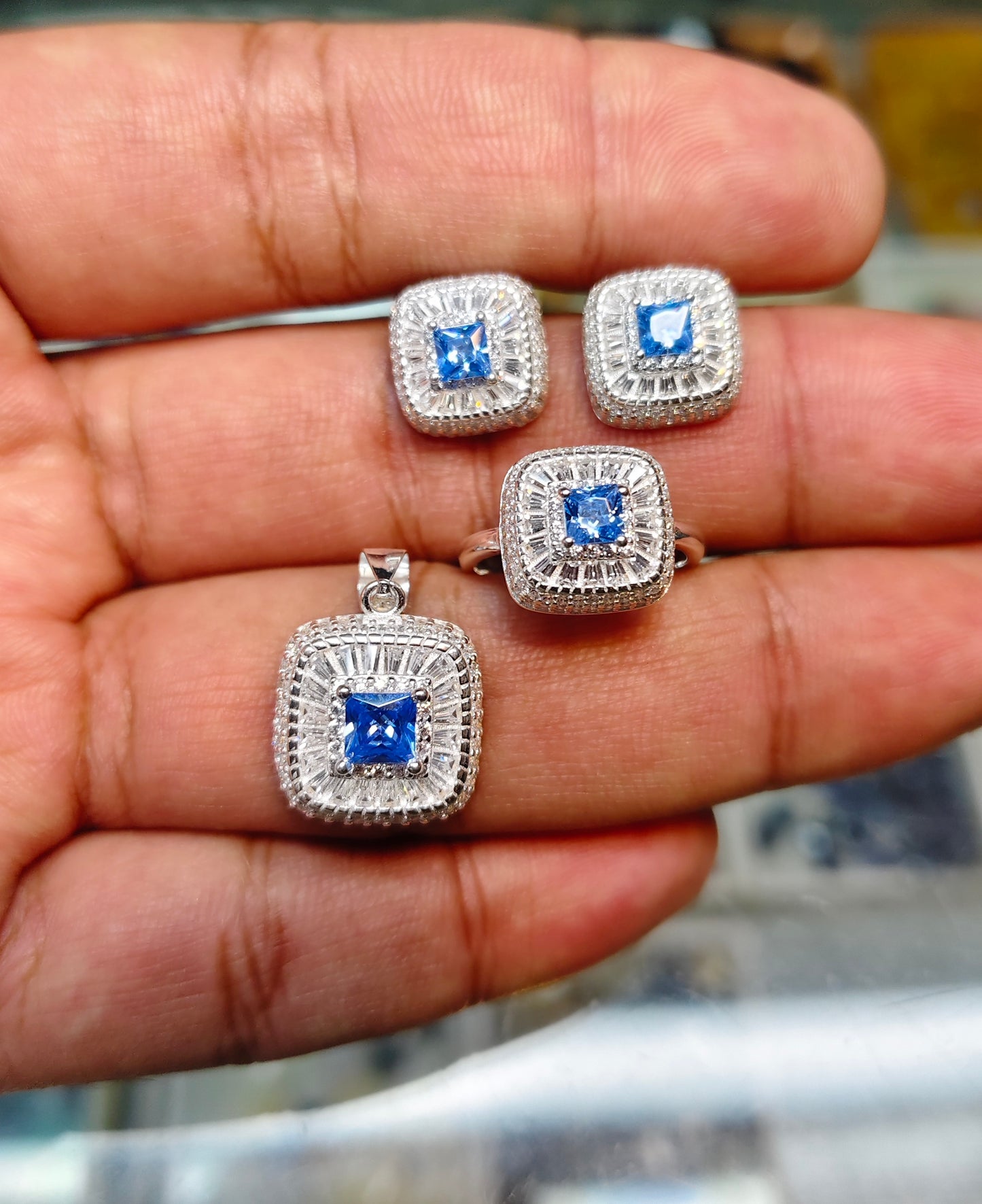 Jewelry Sets In Blue Topaz